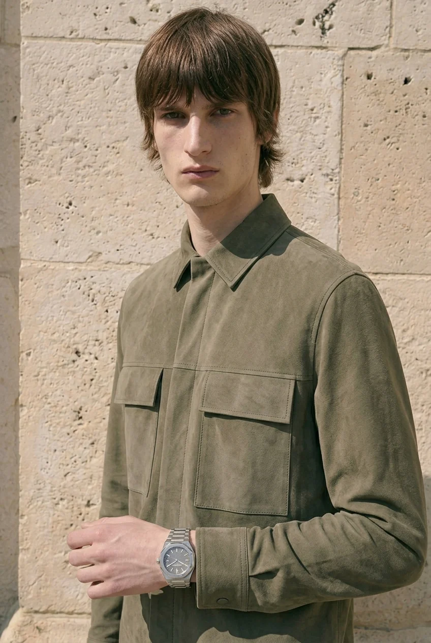 Alessio Suede Field Shirt Jacket - Image 3