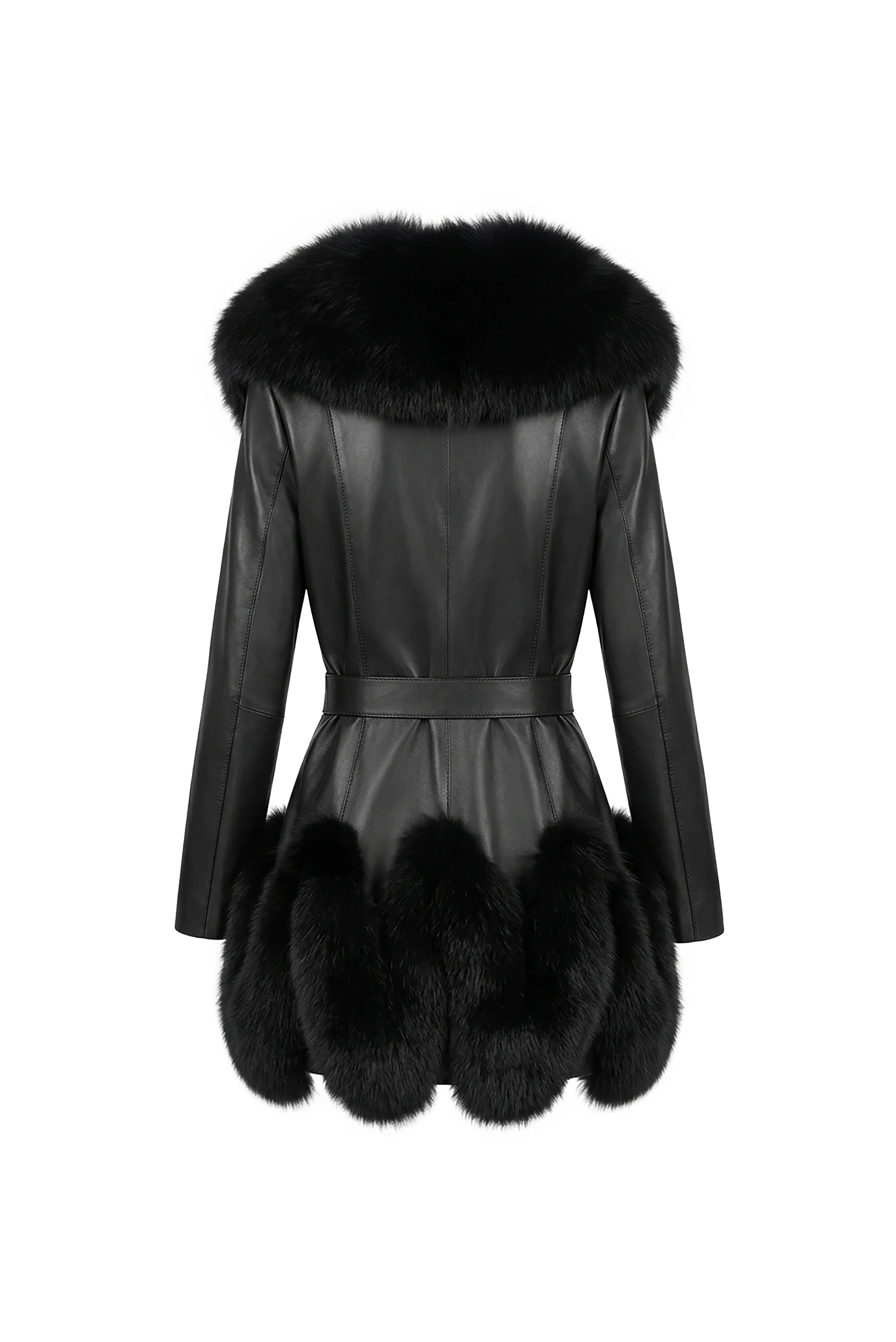 Almora Nappa Fox Trim Coat - Image 3