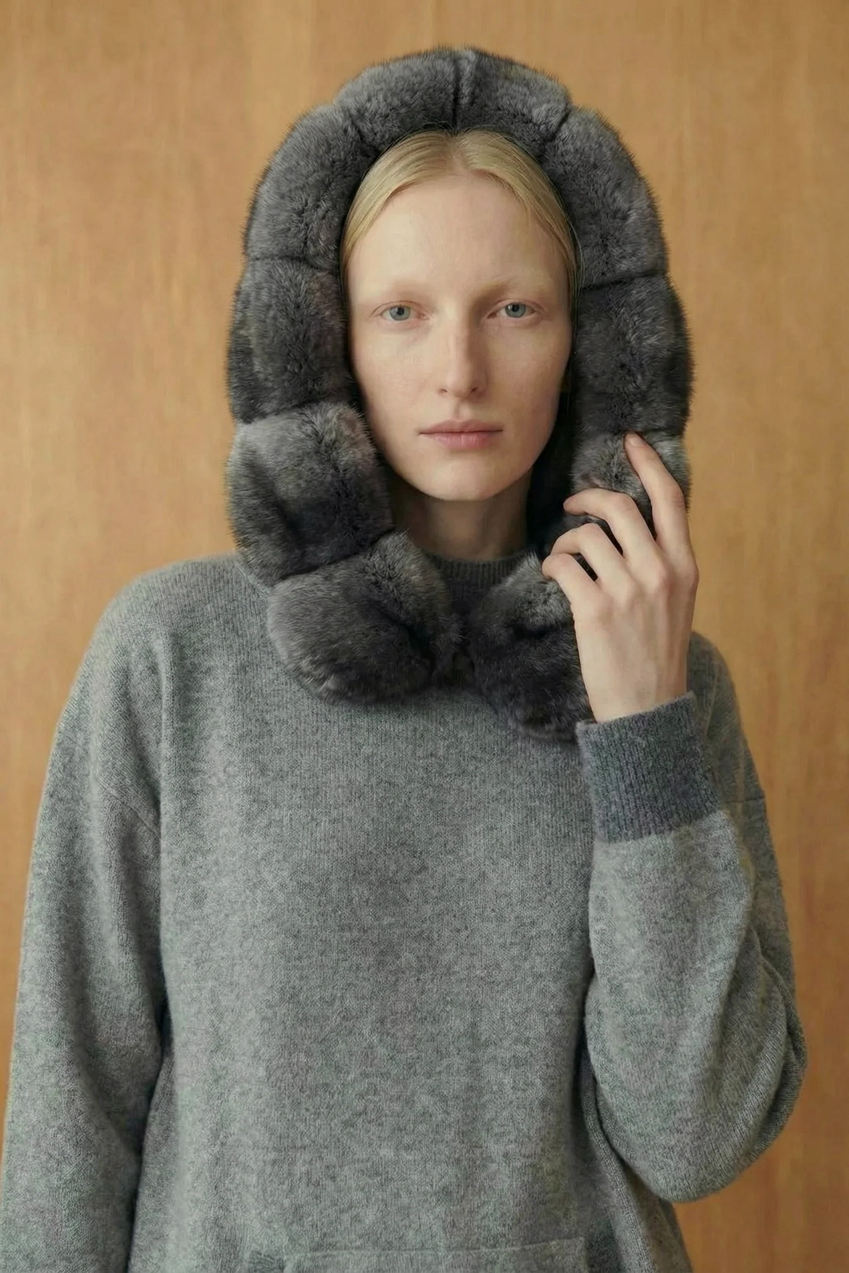 Arctic Whisper Chinchilla Hood Set - Image 3