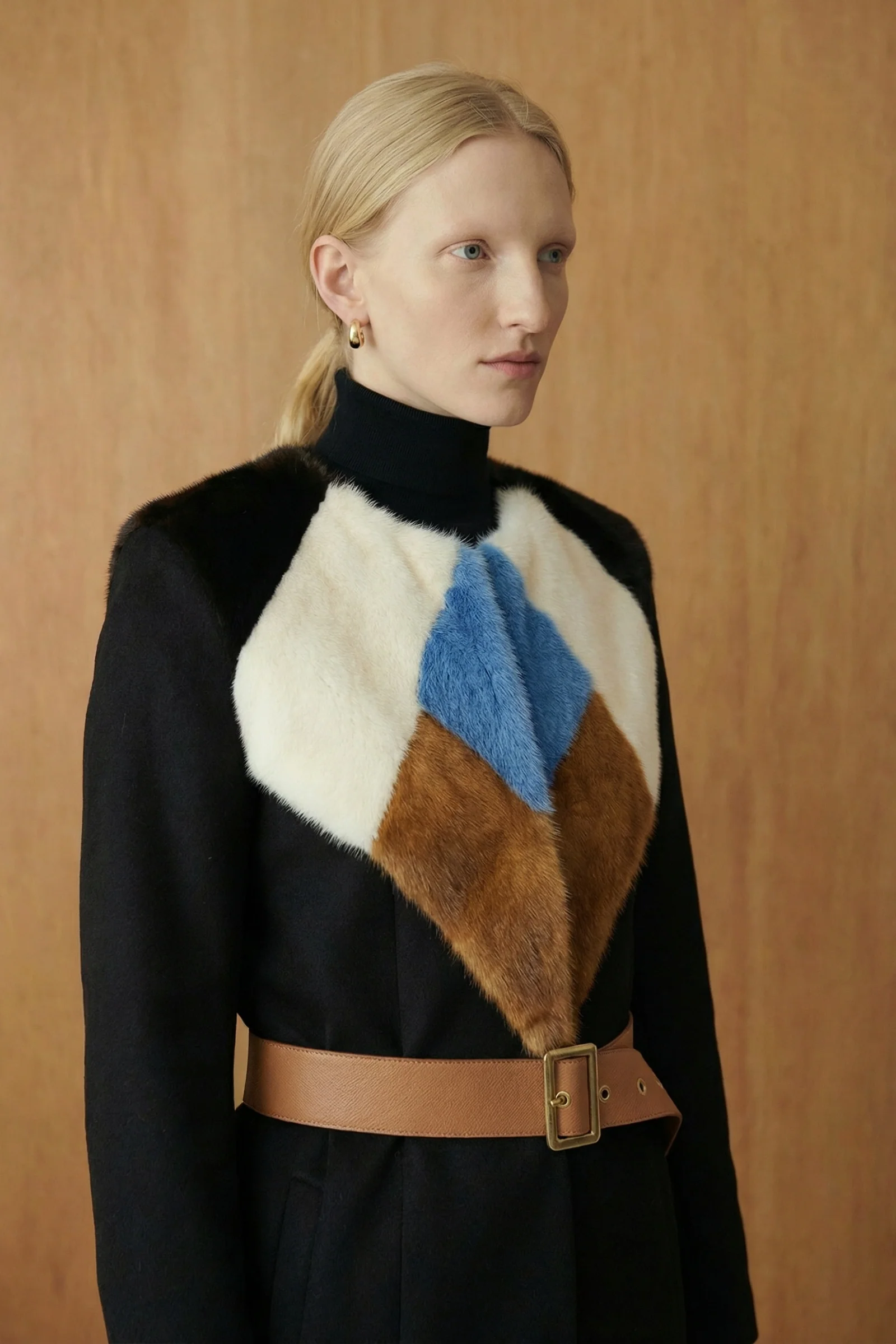 Armonia Geometric Mink Cashmere Coat - Image 3