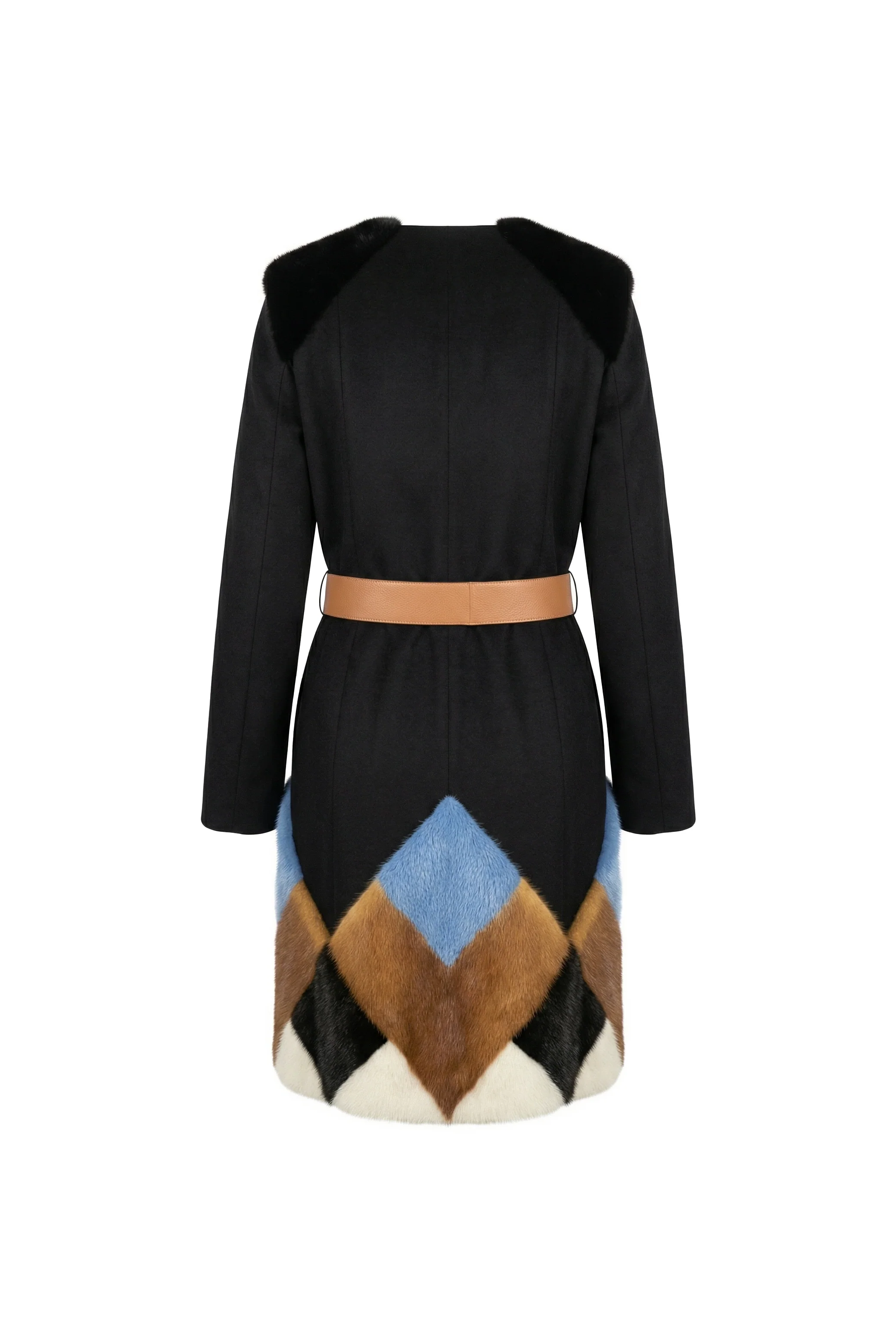Armonia Geometric Mink Cashmere Coat - Image 4