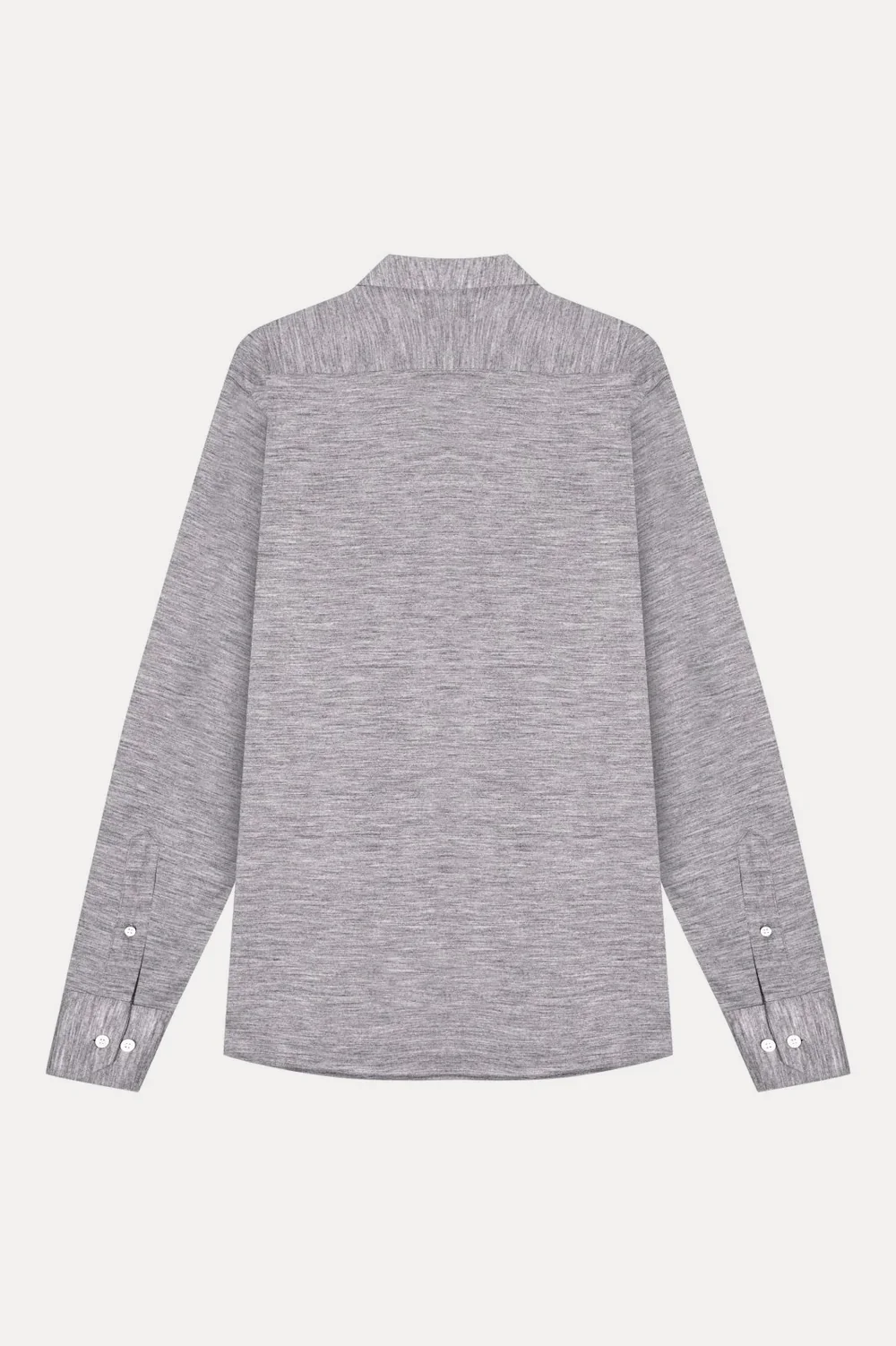 Ash Grey Cotton Shirt - Image 3