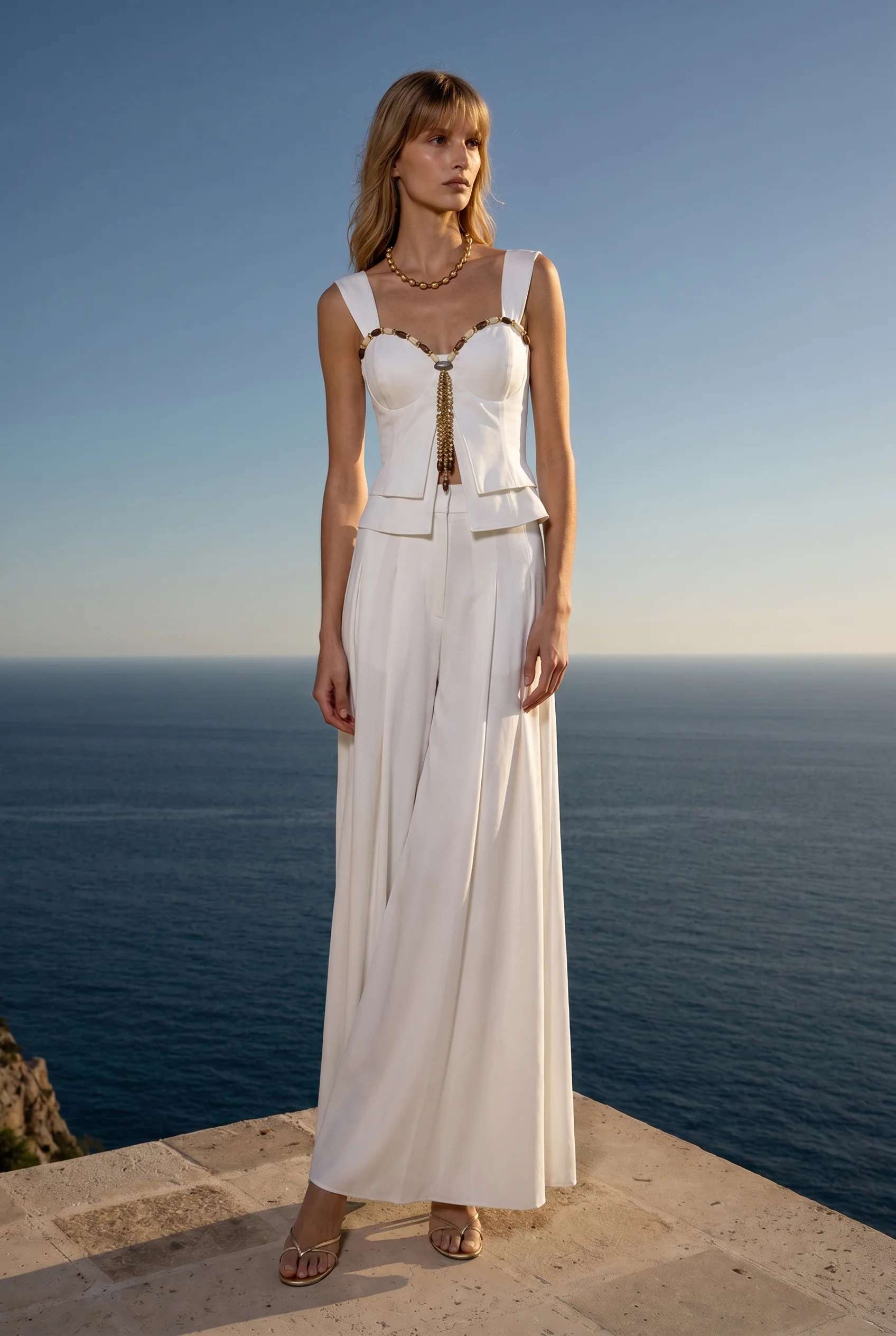 Avelisse Satin Wide-Leg Trousers - Image 3