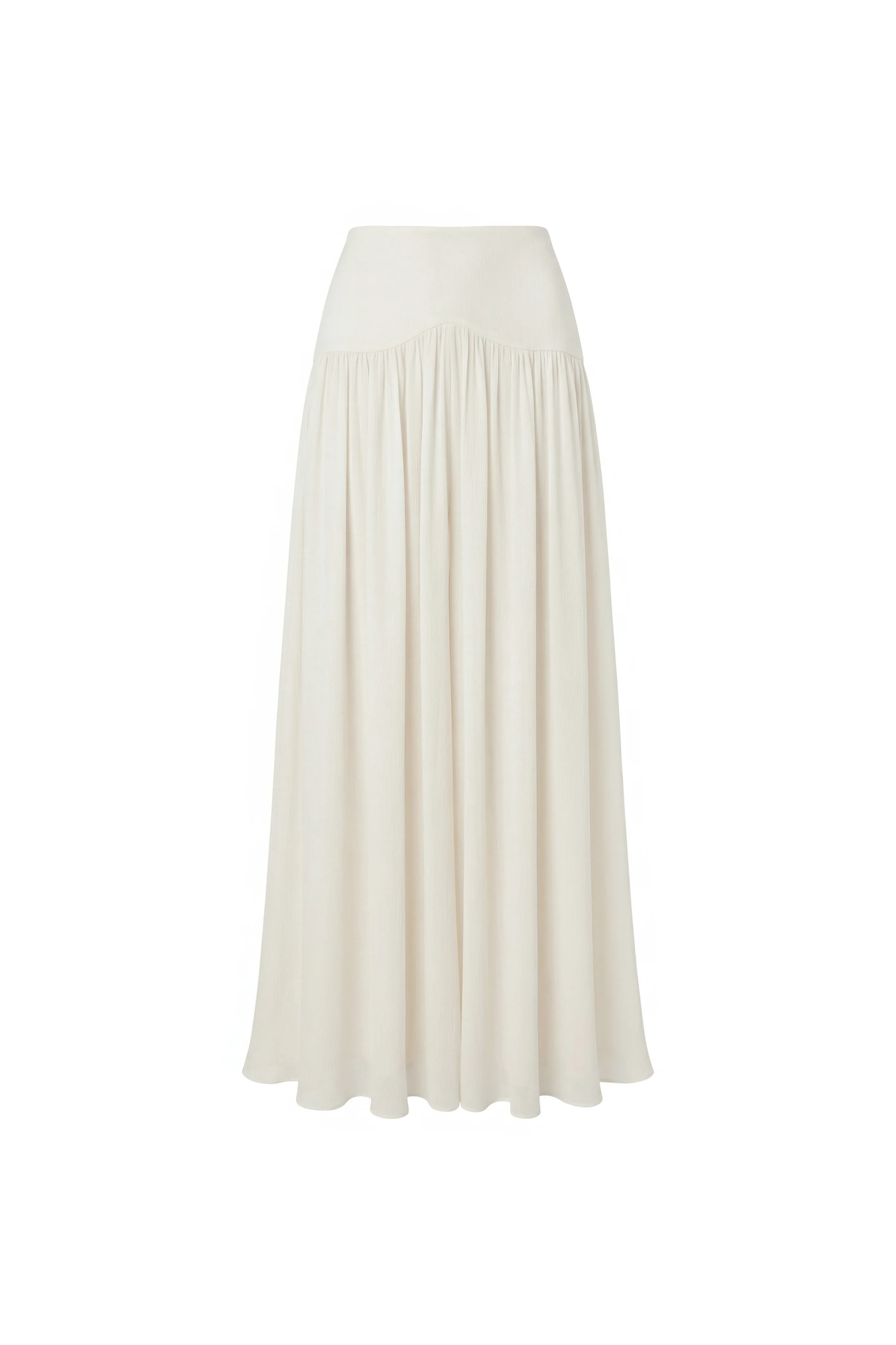 Avorio Seta Fluid Chiffon Trousers