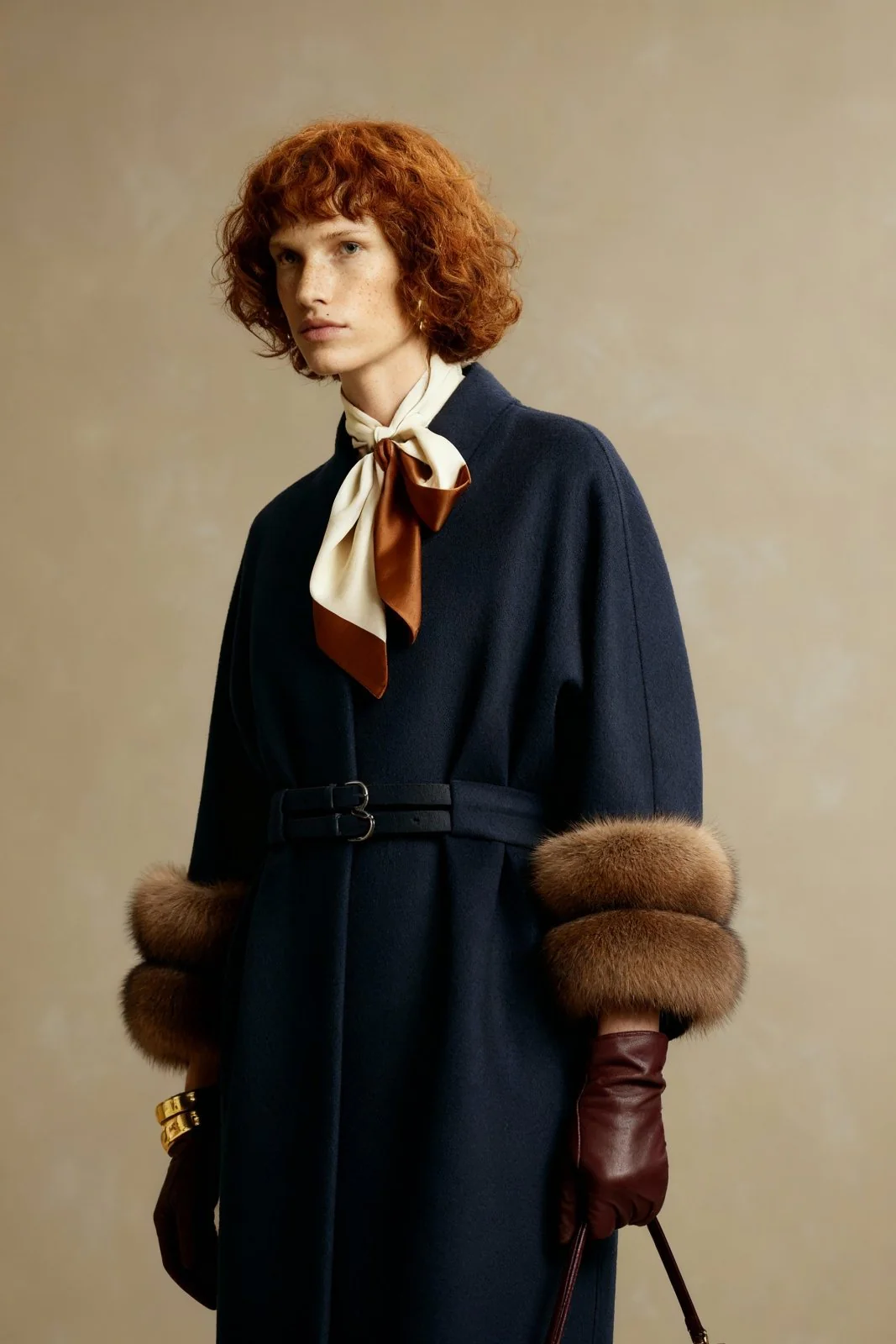 Azure Sable Cuff Coat - Image 2