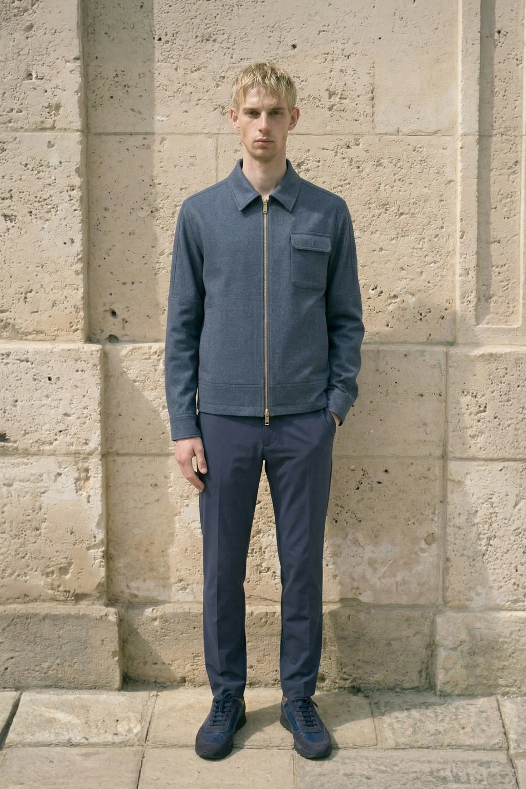 Azzuro Calmo Zip Blouson - Image 2