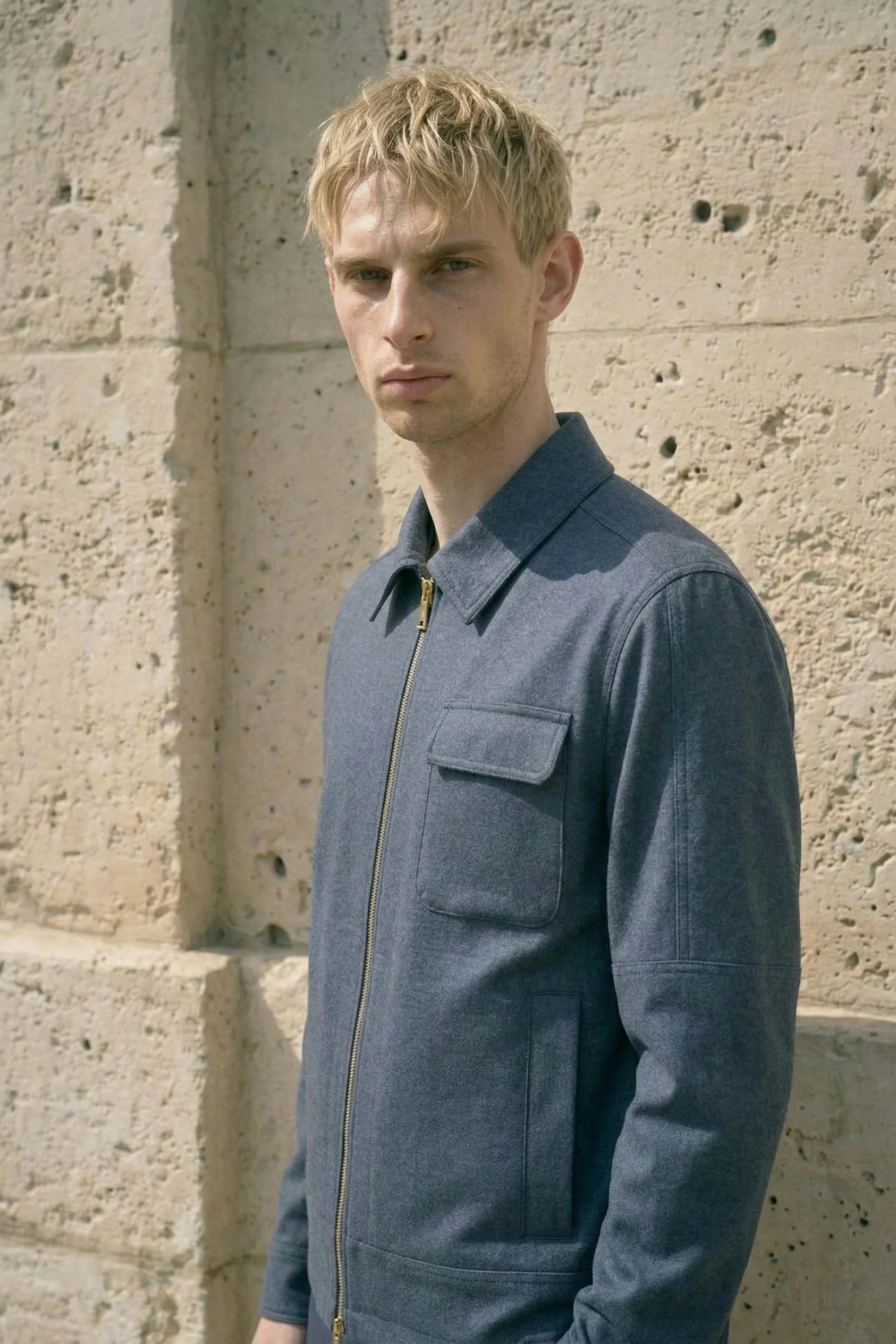 Azzuro Calmo Zip Blouson - Image 3