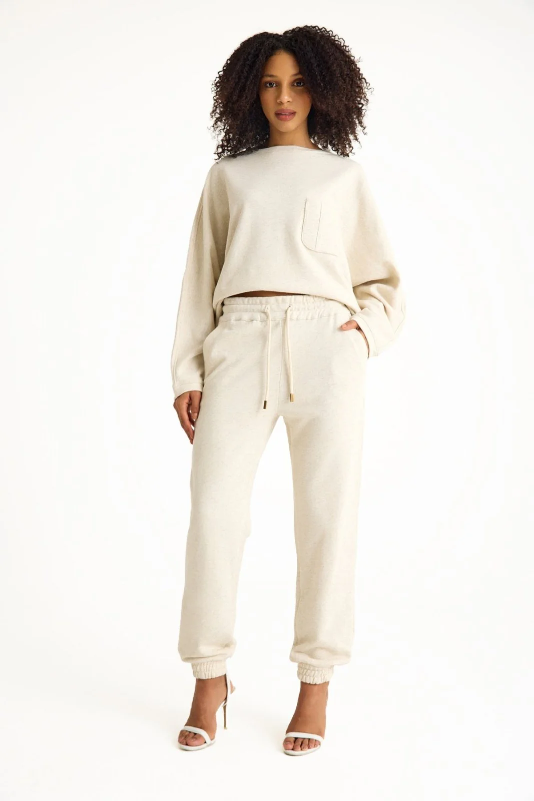 Beige Women's Lounge Pant - Image 6