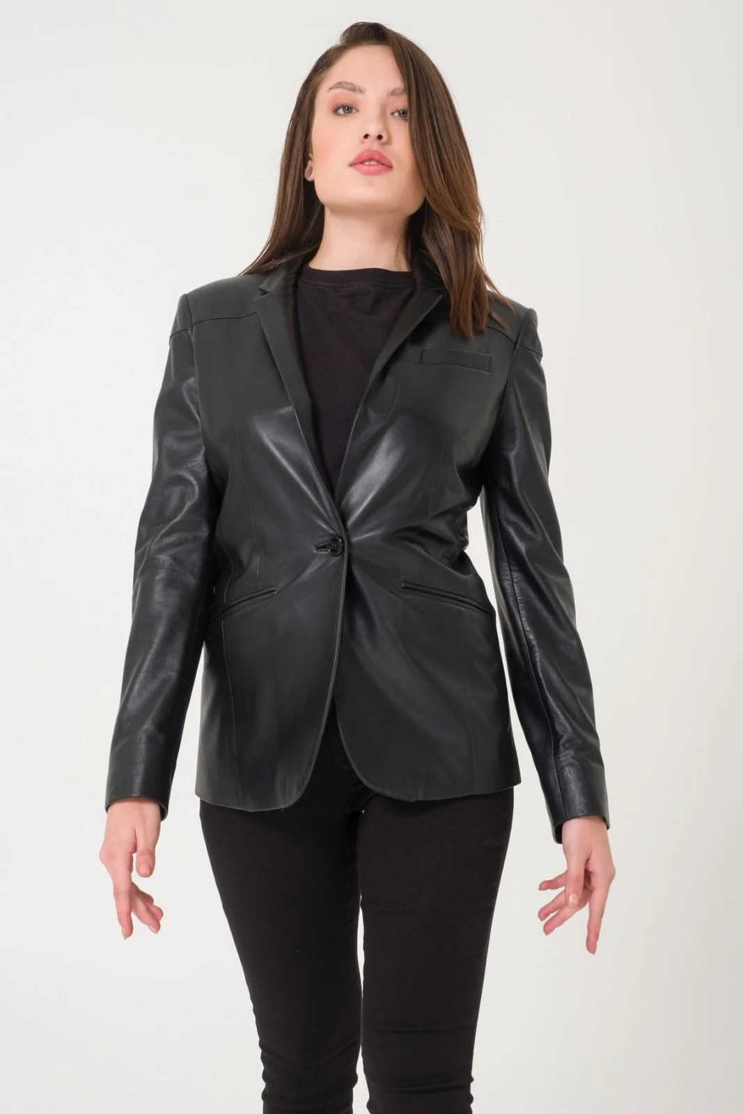 Black Leather Blazer