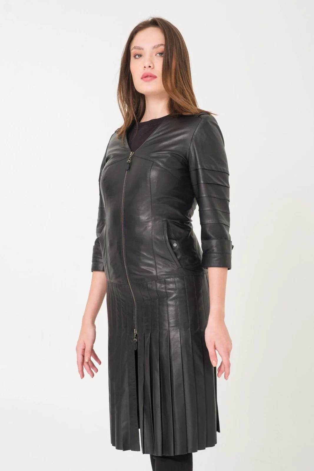 Black Leather Coat - Image 4
