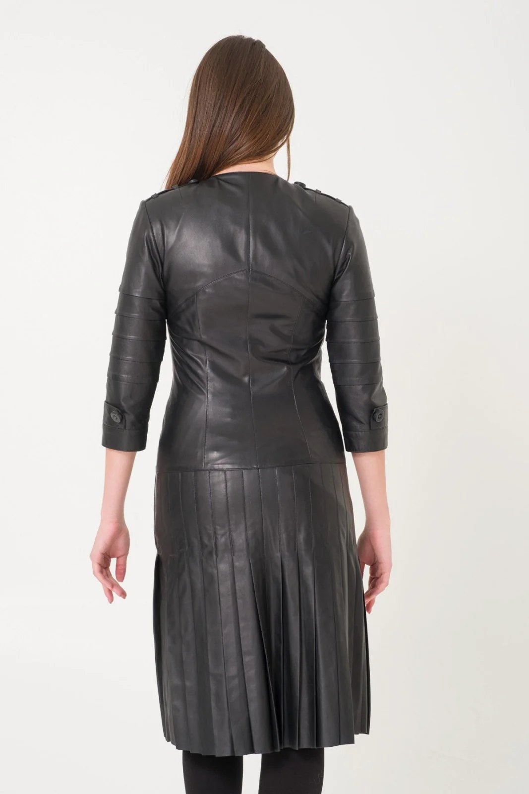 Black Leather Coat - Image 5
