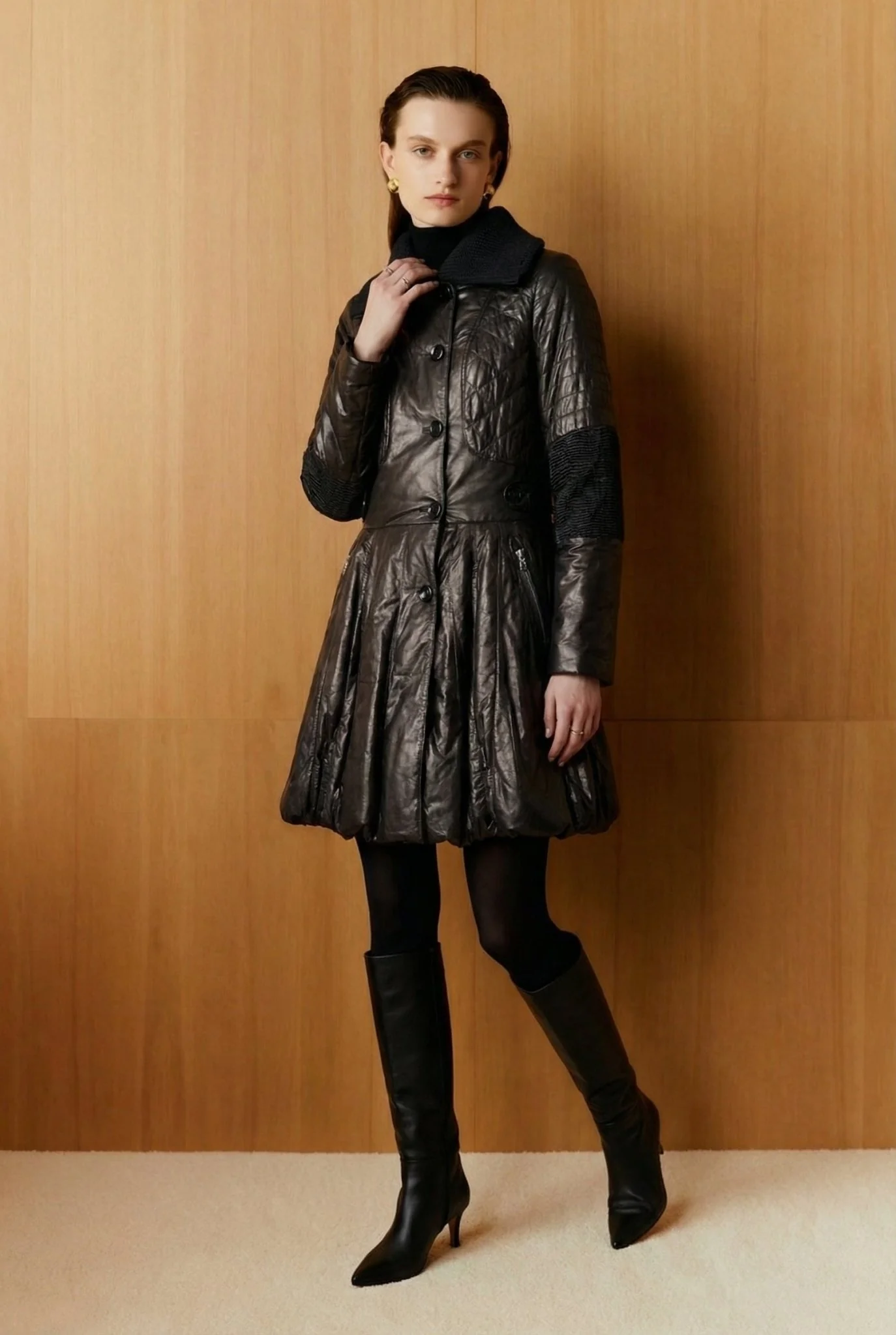 Black Leather Coat