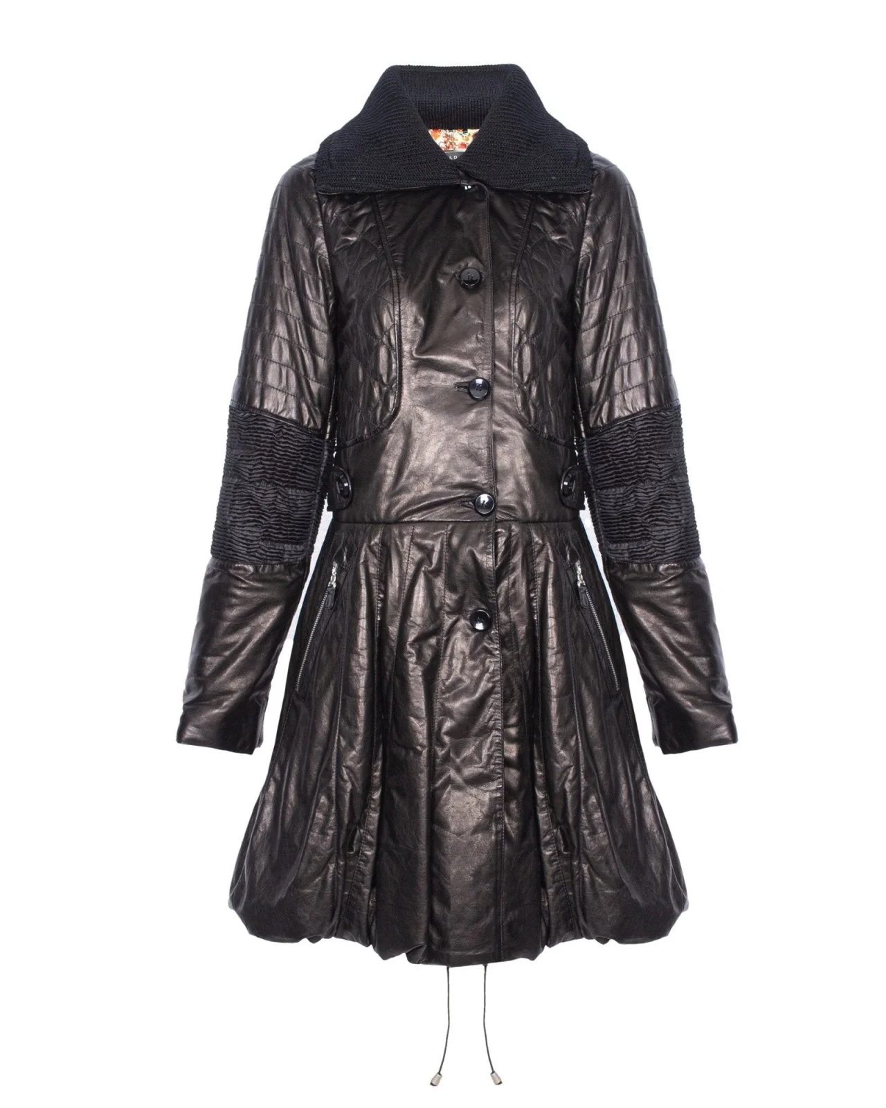 Black Leather Coat - Image 2