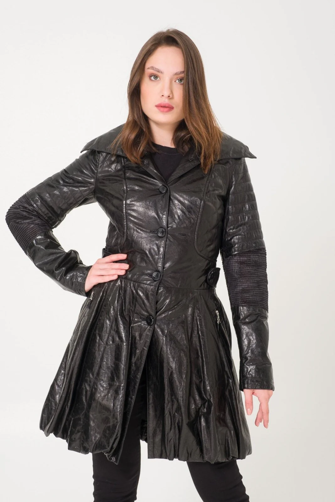Black Leather Coat