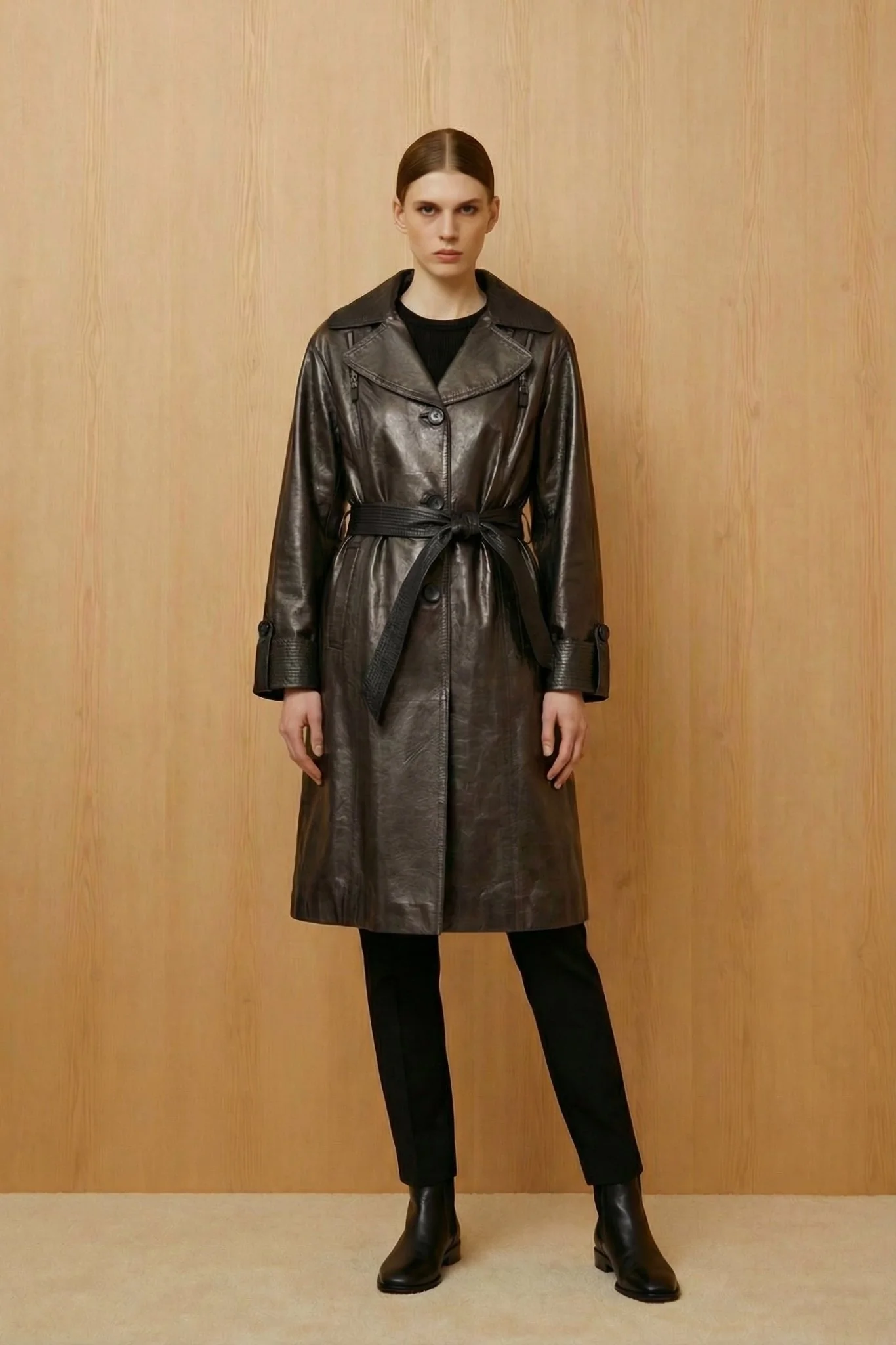 Black Leather Coat