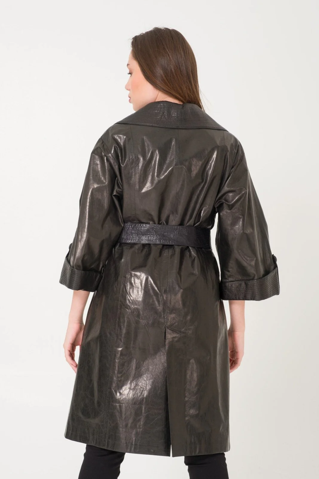 Black Leather Coat - Image 5
