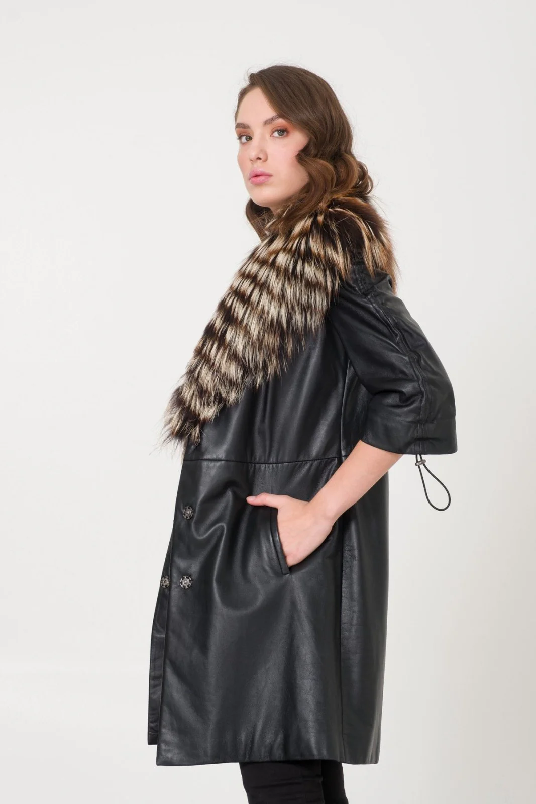 Black Leather Coat - Image 6