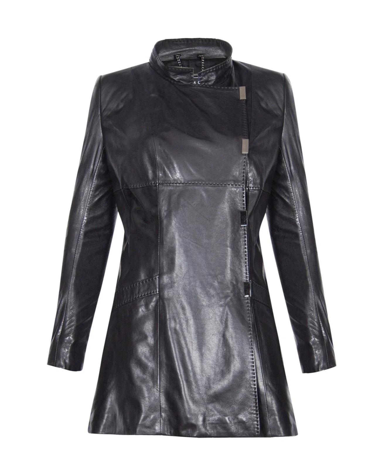 Black Leather Coat - Image 3