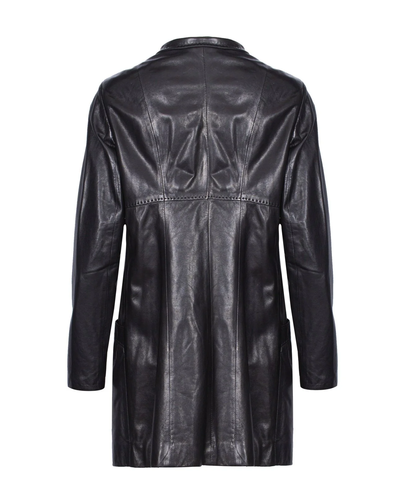 Black Leather Coat - Image 4
