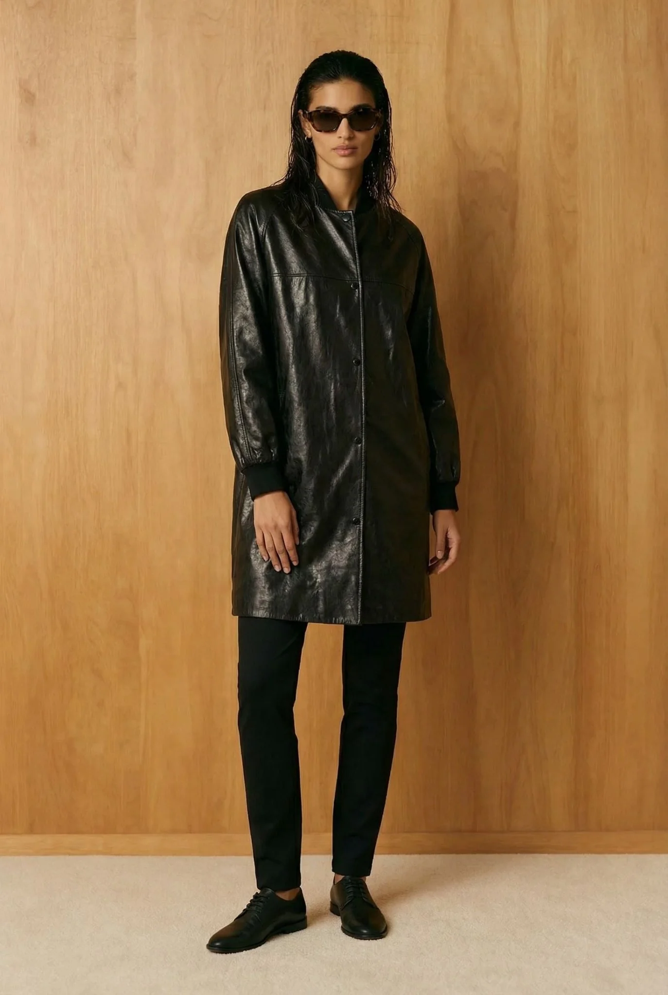 Black Leather Coat