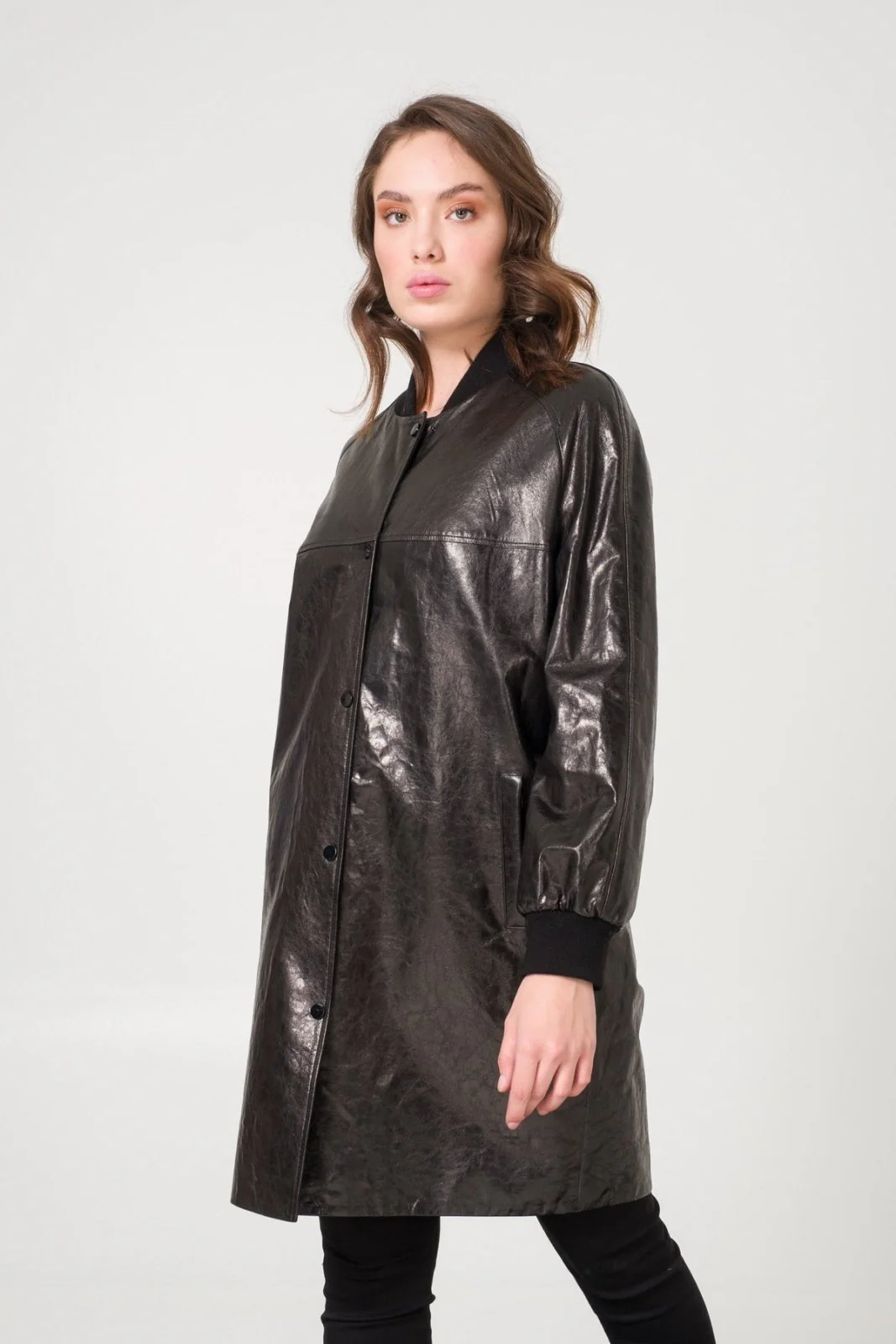 Black Leather Coat - Image 4