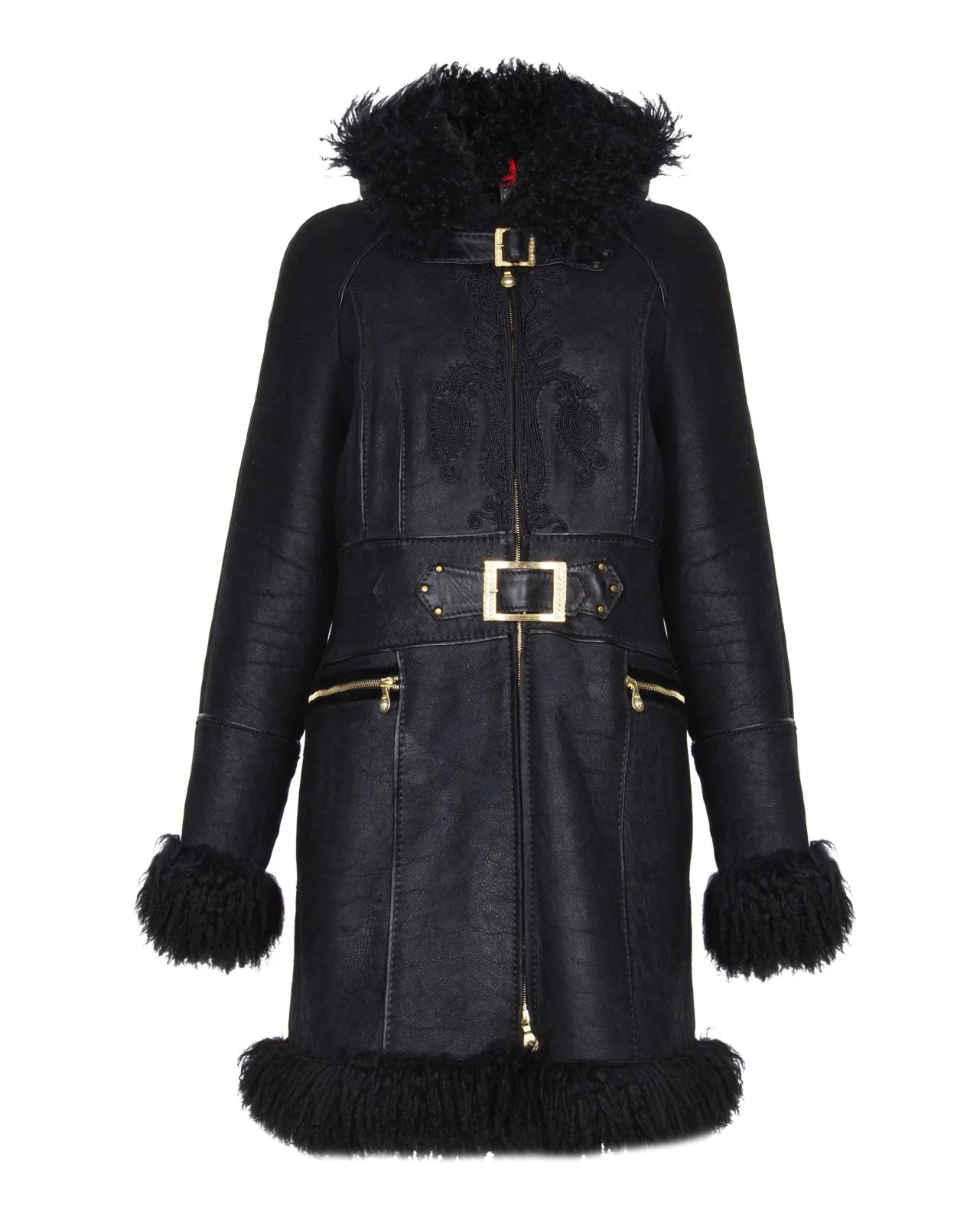 Black Leather Coat - Image 2
