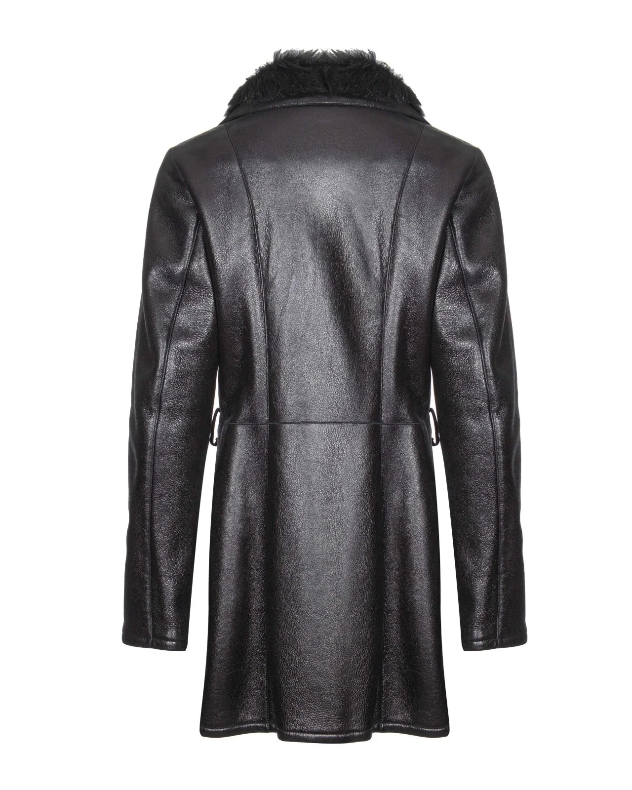 Black Leather Coat - Image 2