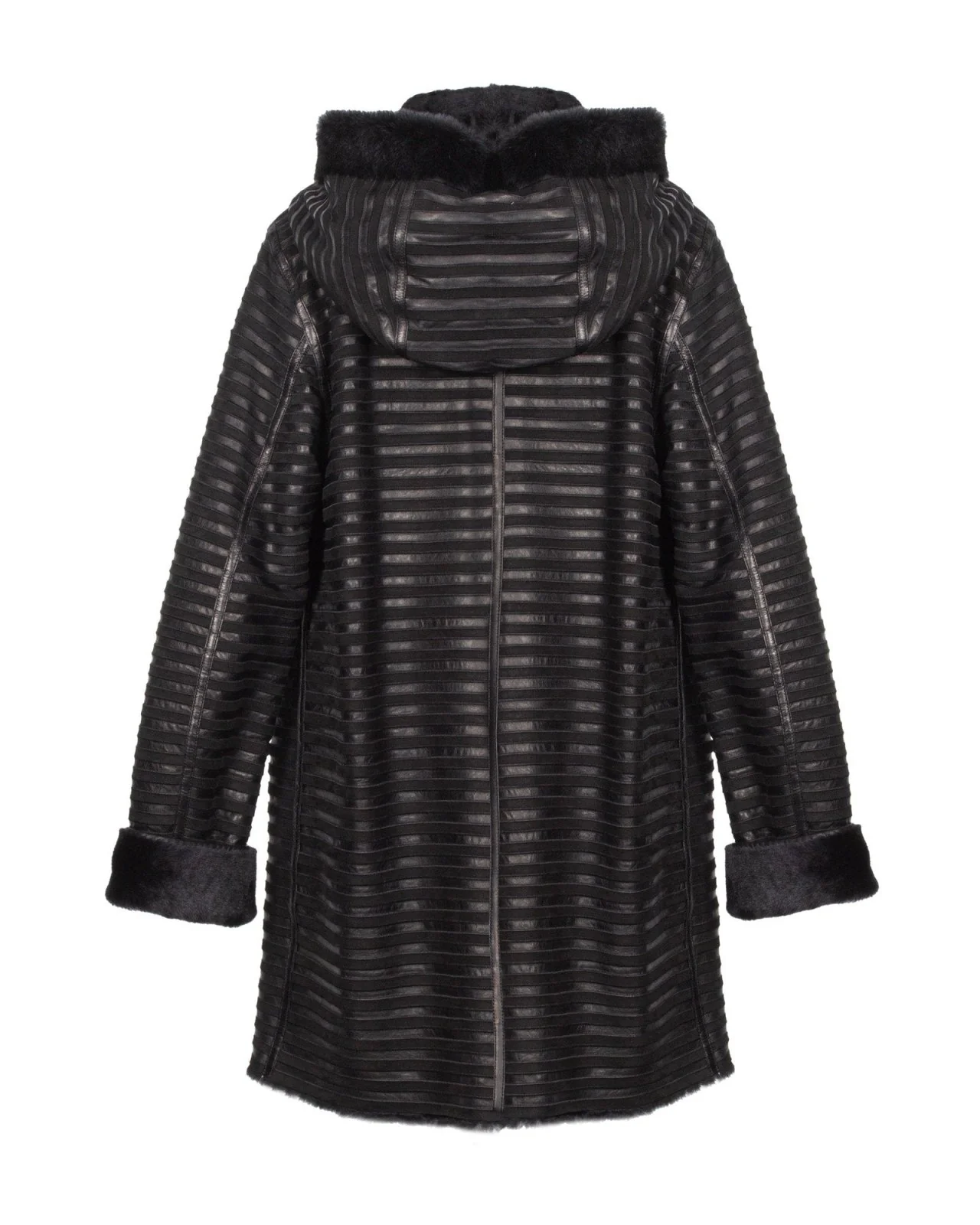 Black Leather Coat - Image 2