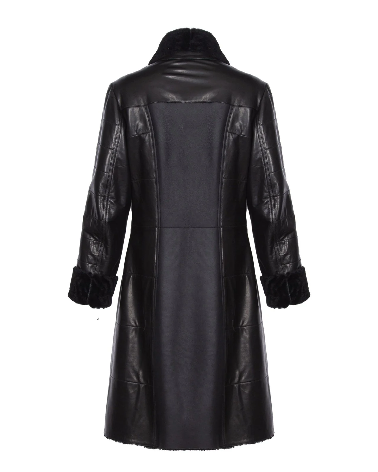 Black Leather Coat - Image 2
