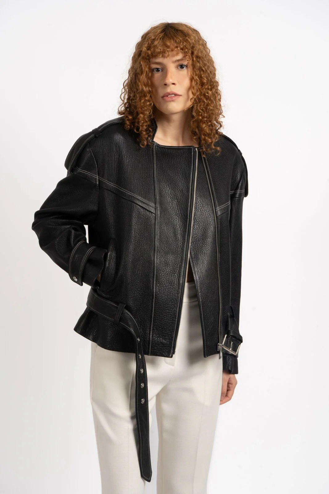 Bound Leather Jacket - Image 3