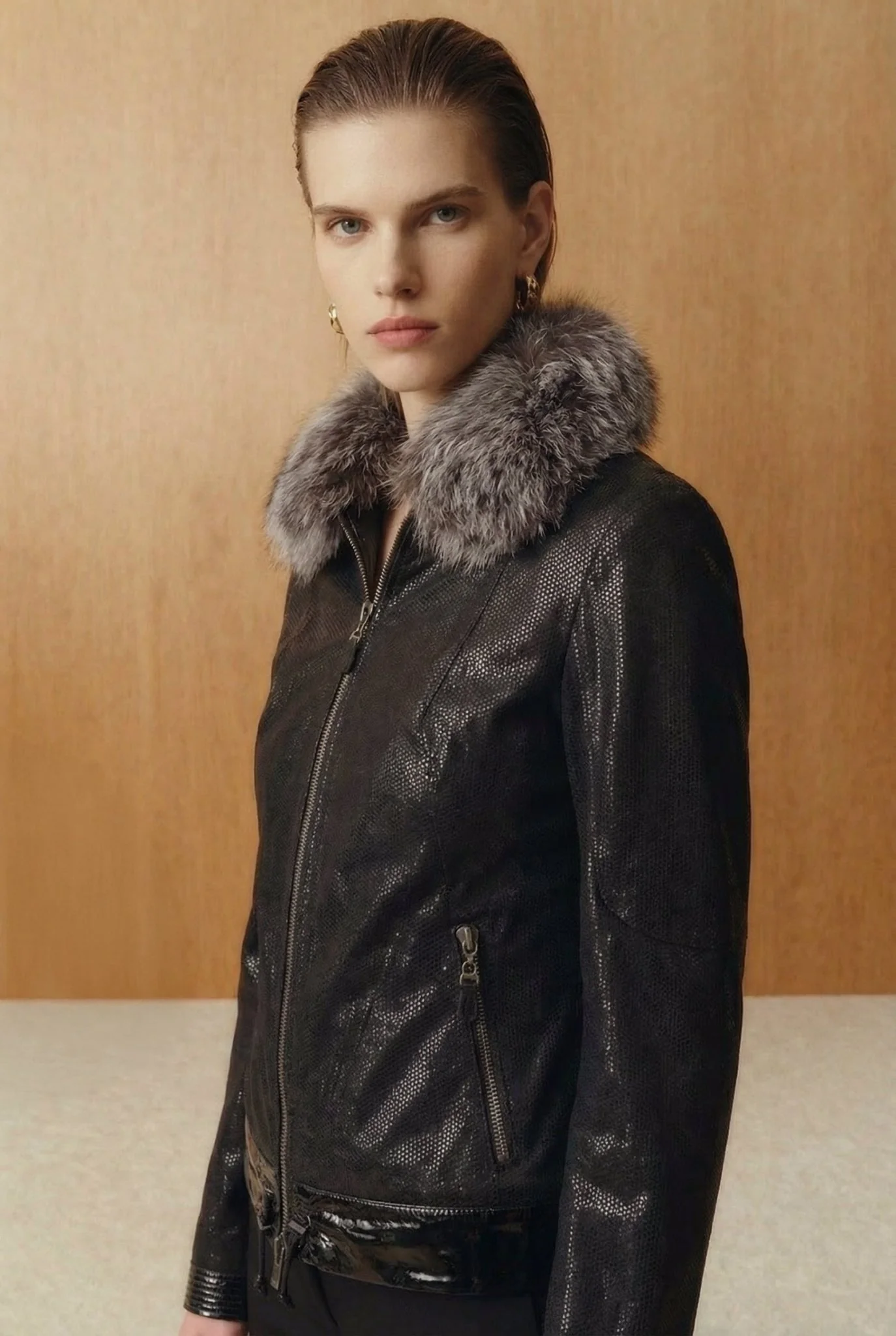 Black Leather Jacket - Image 2