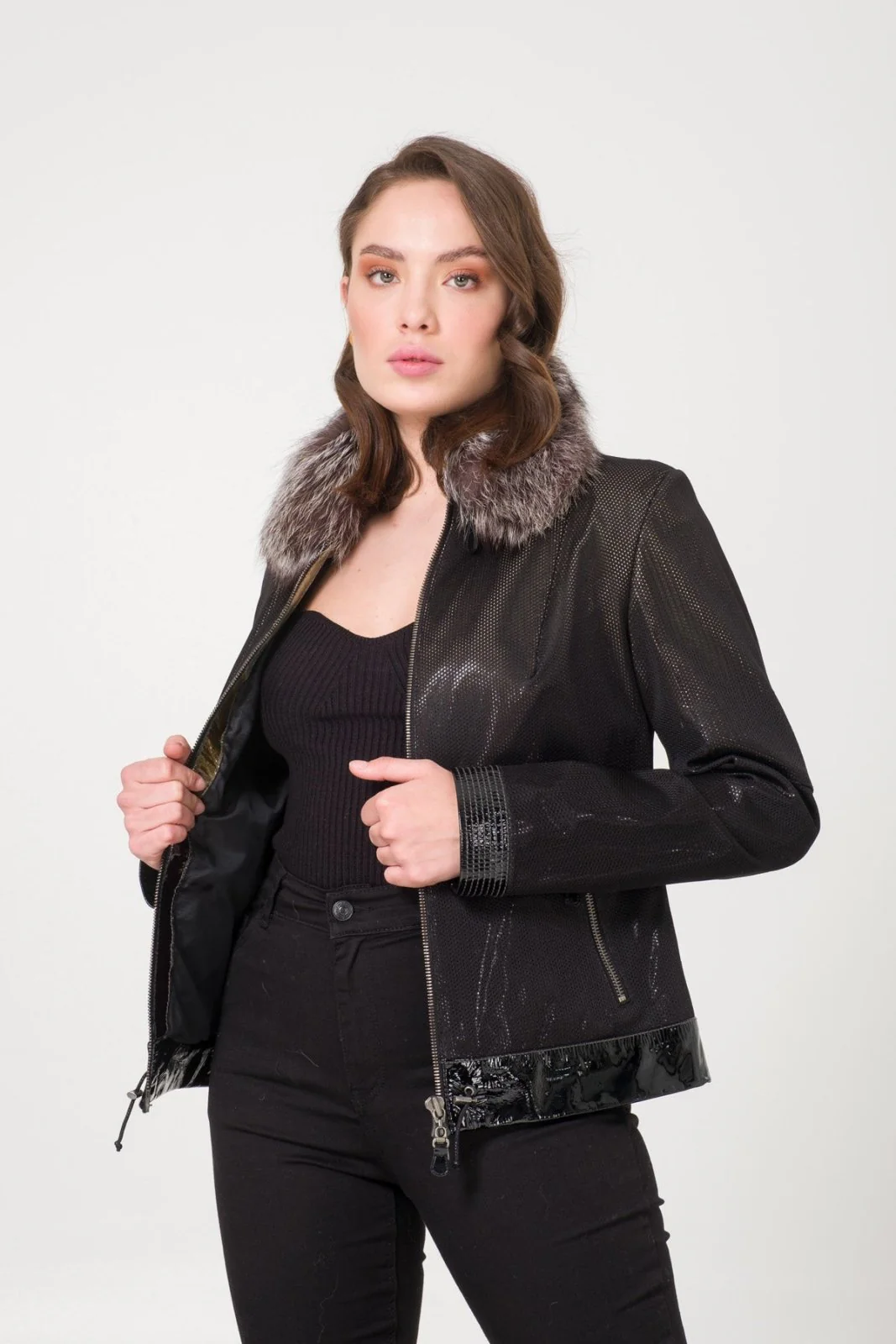 Black Leather Jacket - Image 7