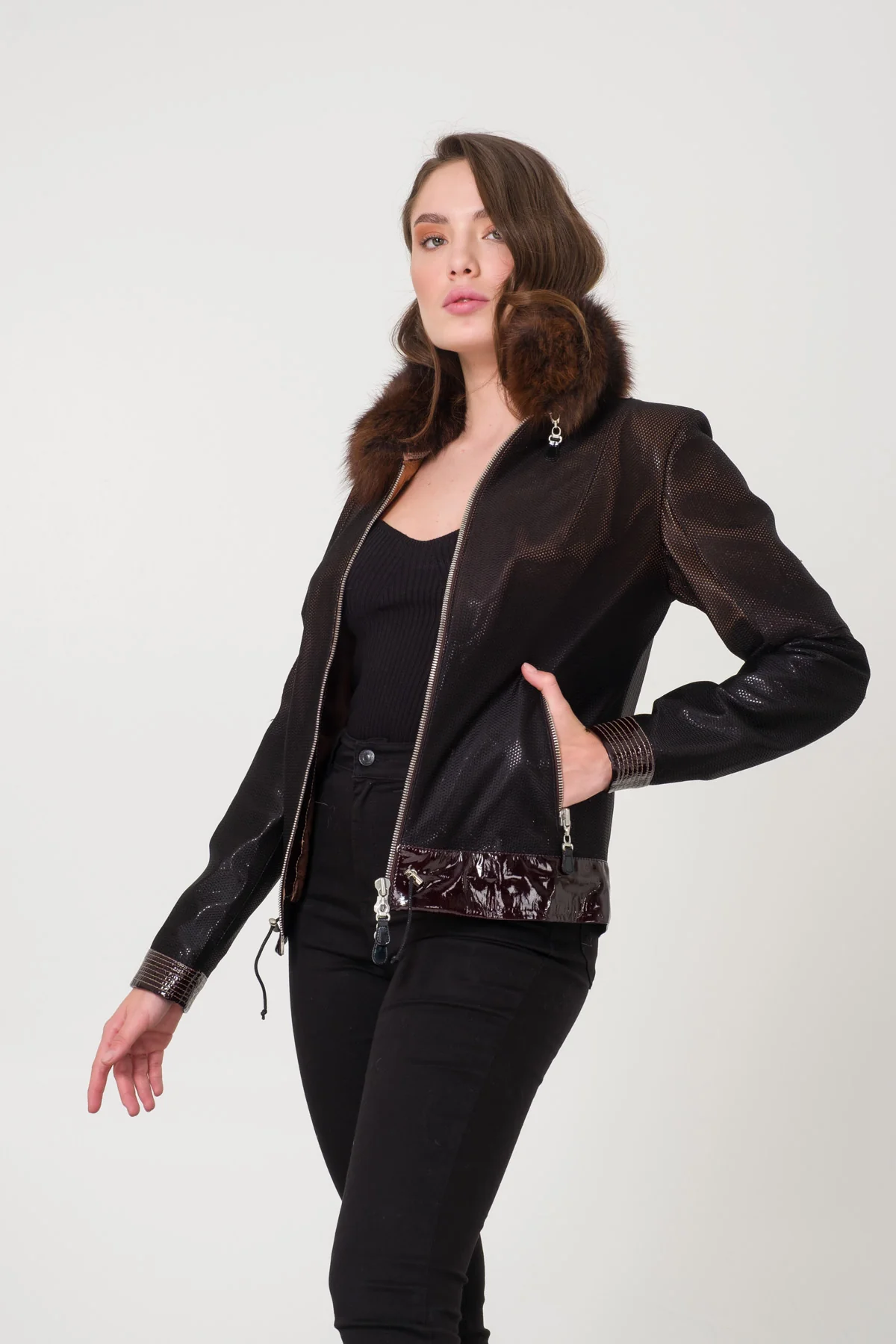 Black Leather Jacket - Image 8