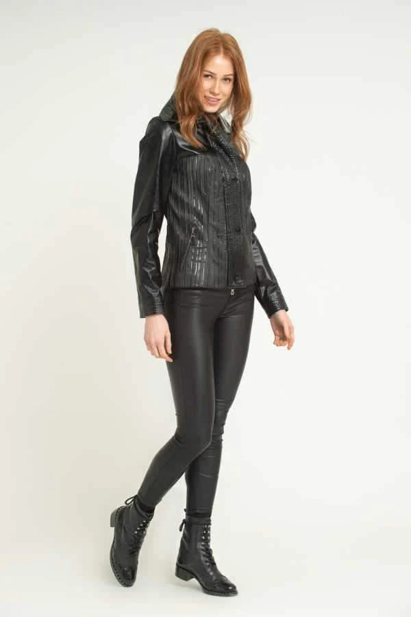 Black Leather Jacket - Image 3