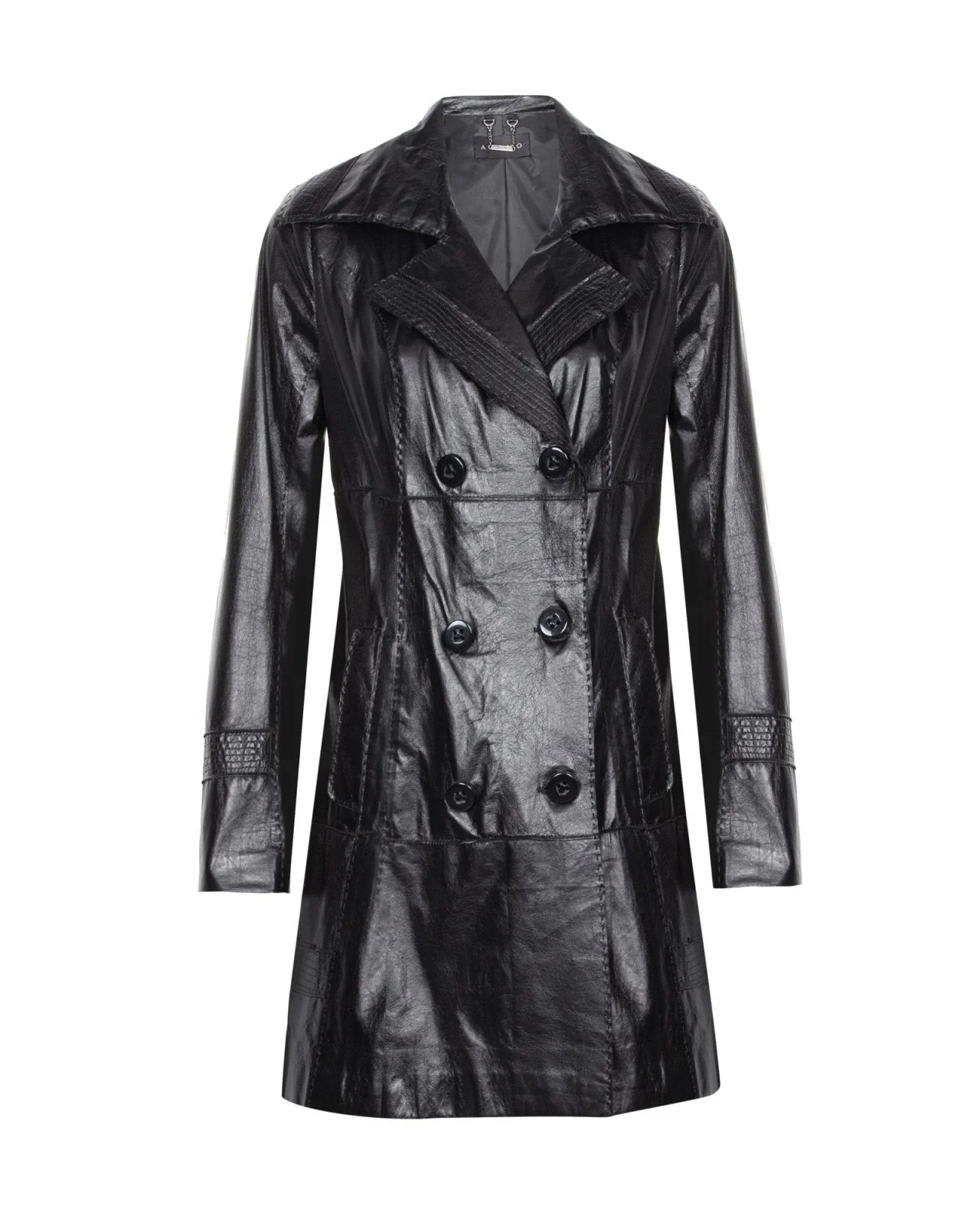 Black Leather Trenchcoat