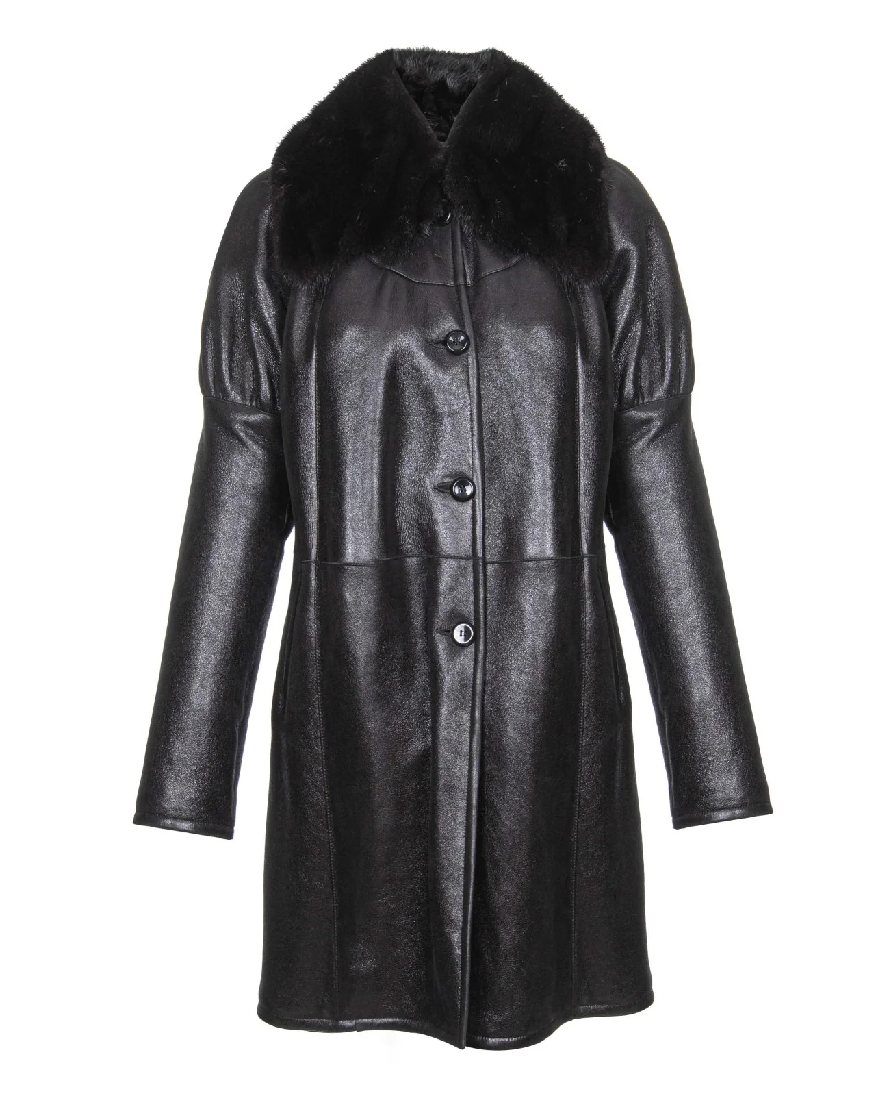 Black Long Leather Coat