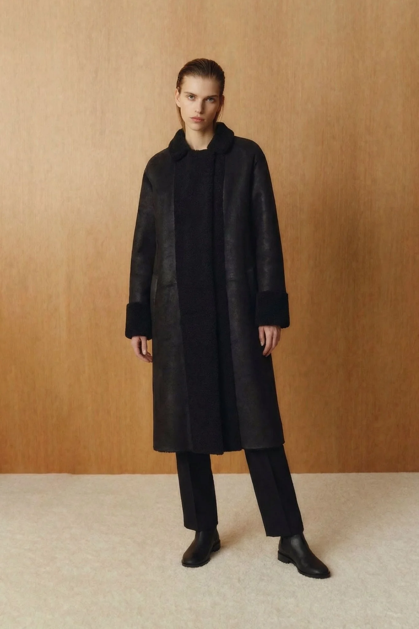 Black Long Leather Coat