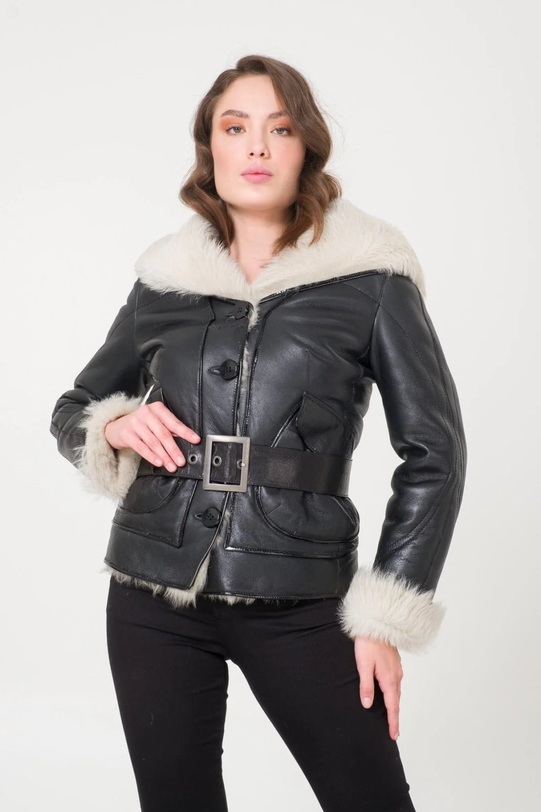 Black Shearling Coat