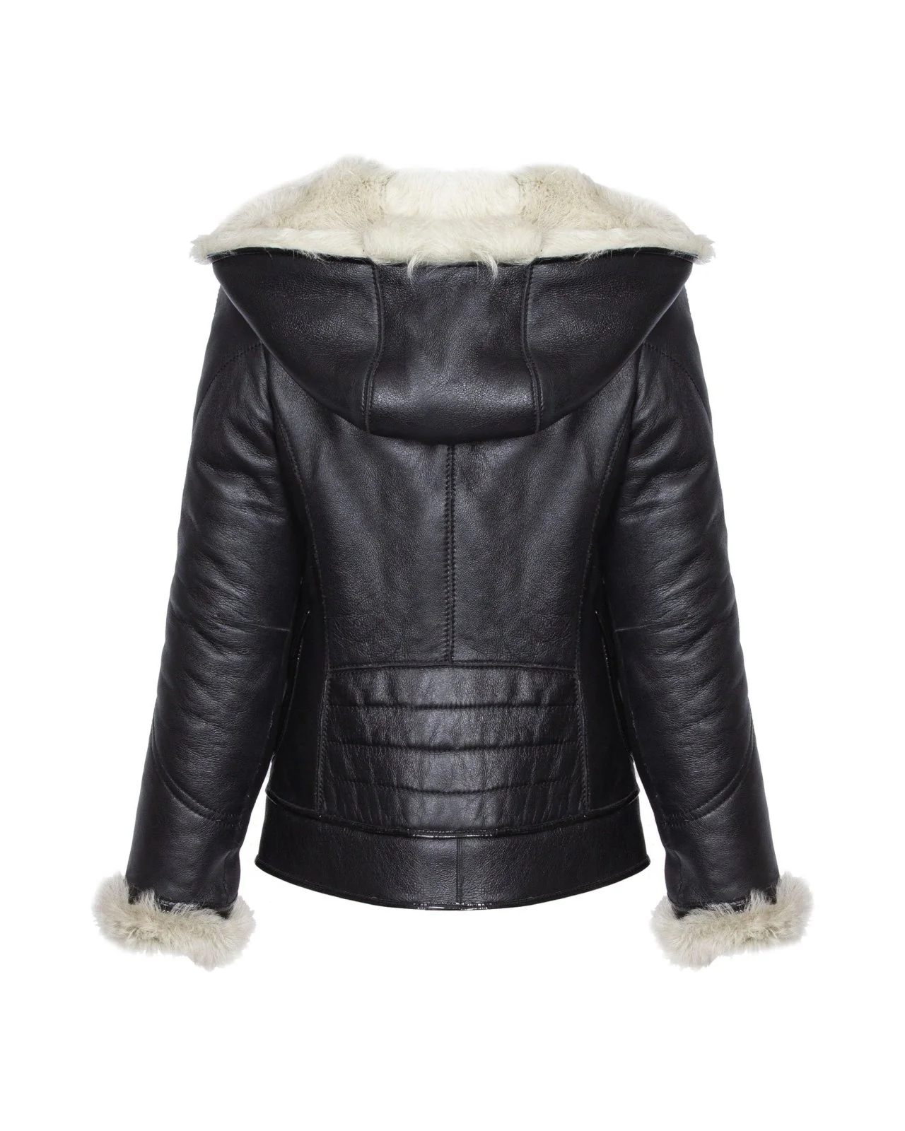 Black Shearling Coat - Image 7