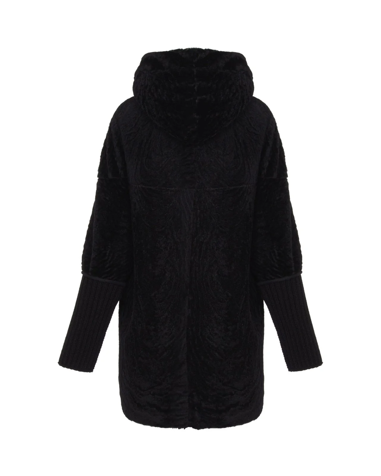 Black Shearling Coat - Image 4