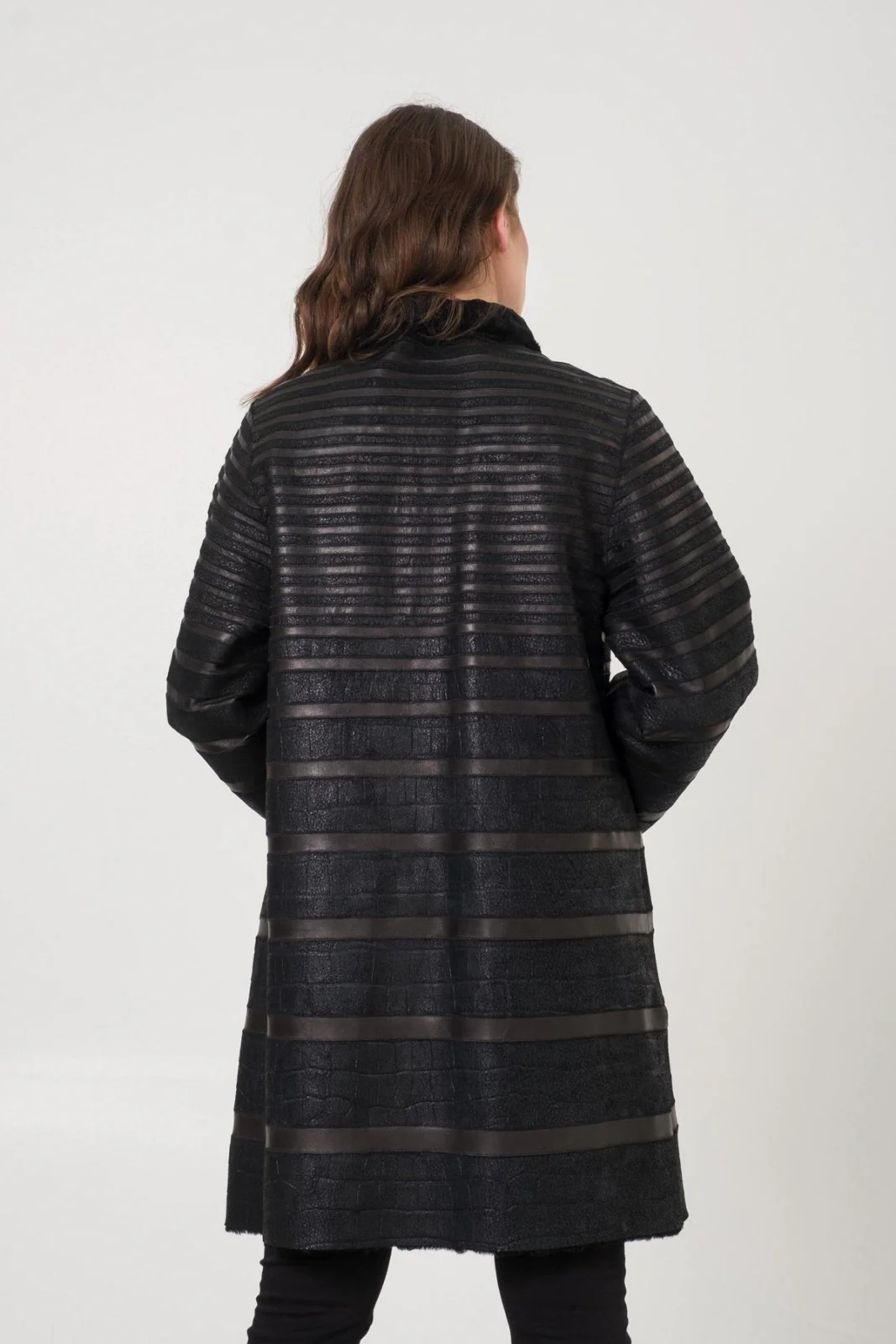 Black Shearling Coat - Image 3