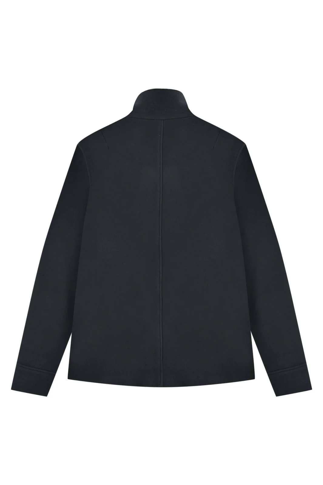 Black Wool Jacket with Rex Fur Collar - Image 4