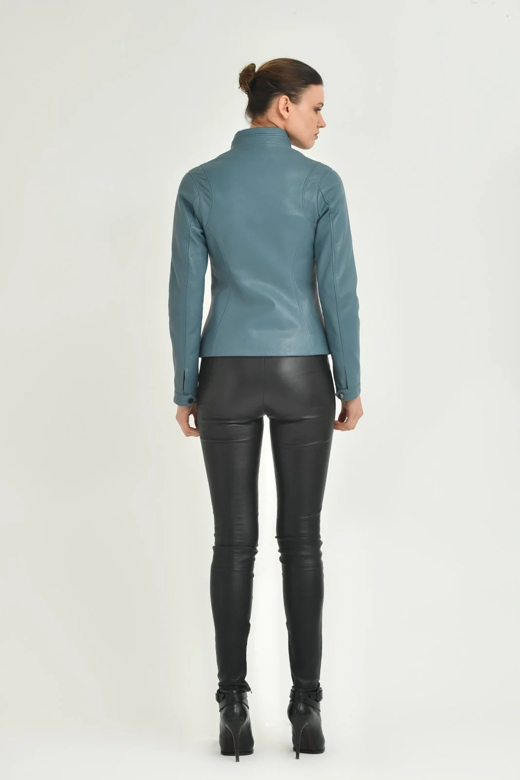 Blue Leather Jacket - Image 4