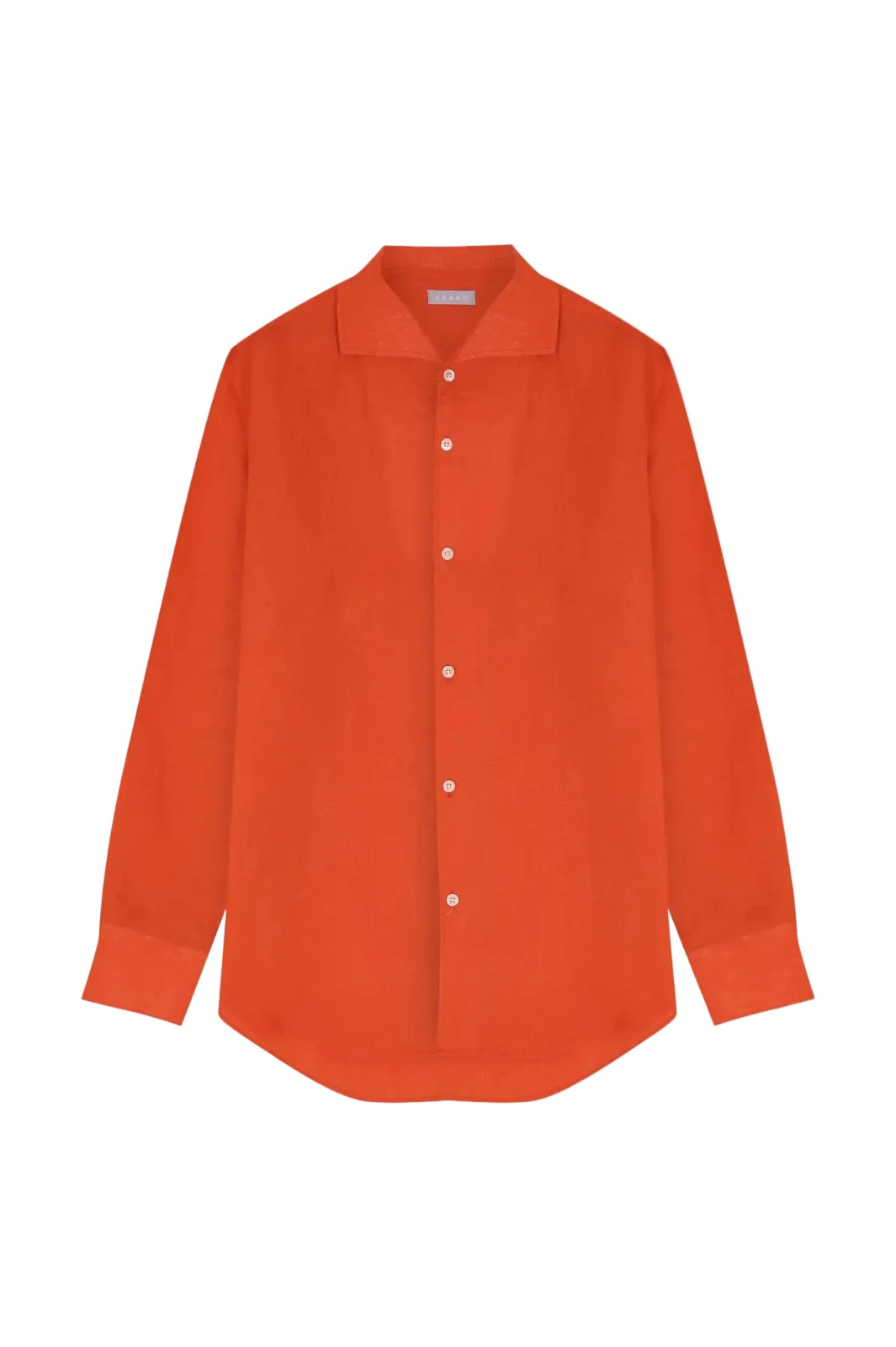 Bold Sunset Orange Linen Shirt