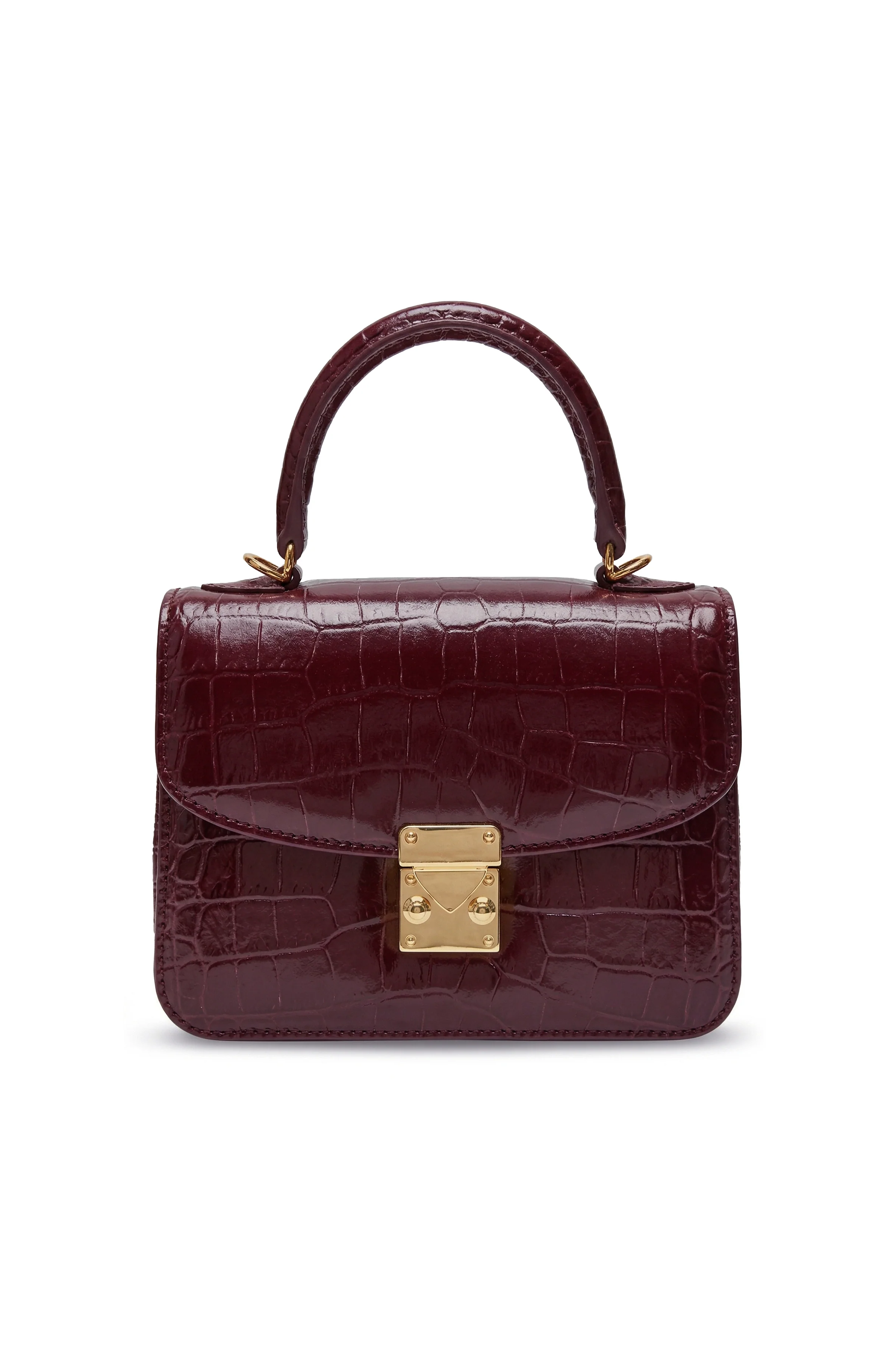 Bordeaux Regale Croc Mini Bag