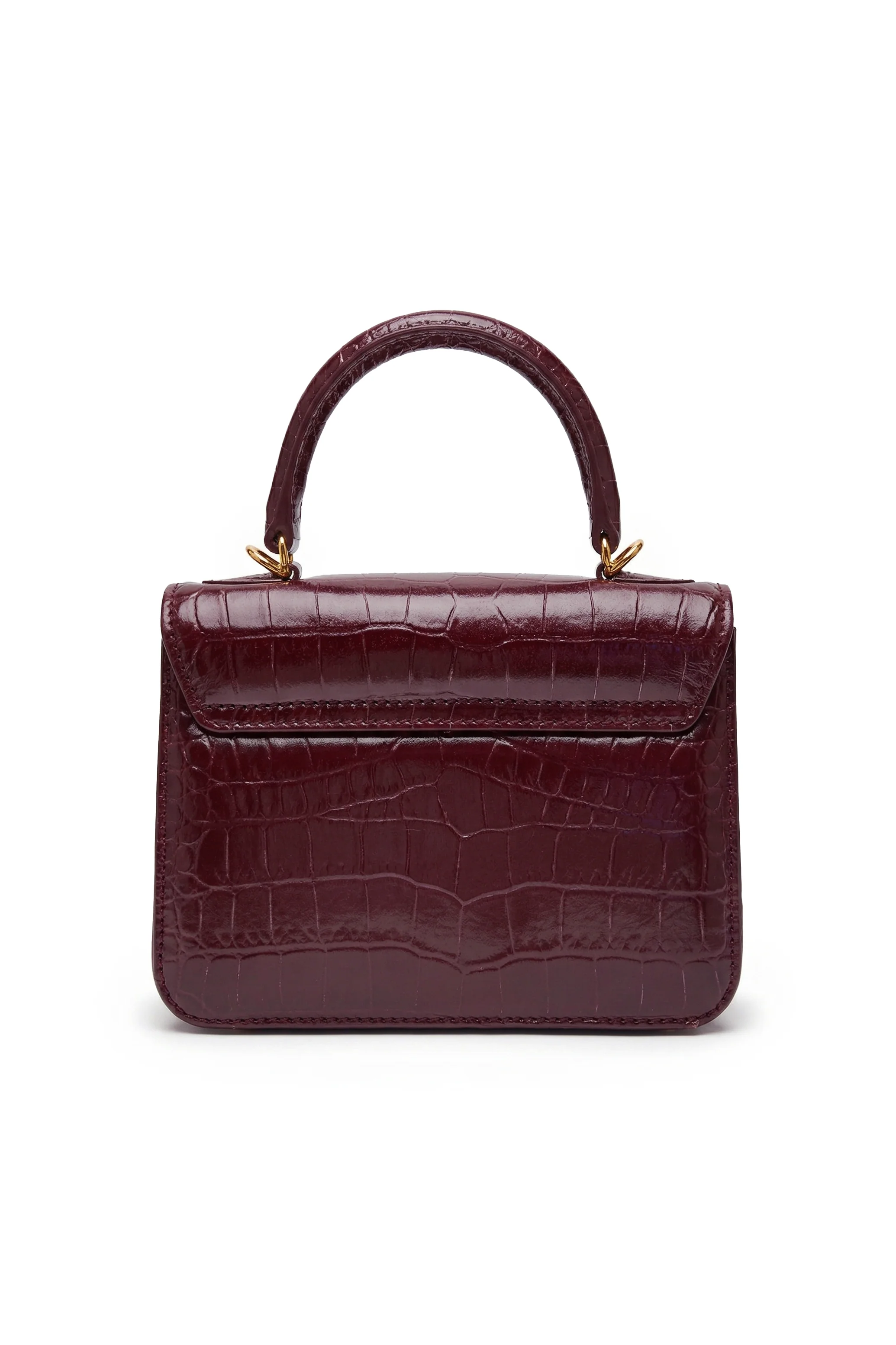 Bordeaux Regale Croc Mini Bag - Image 2
