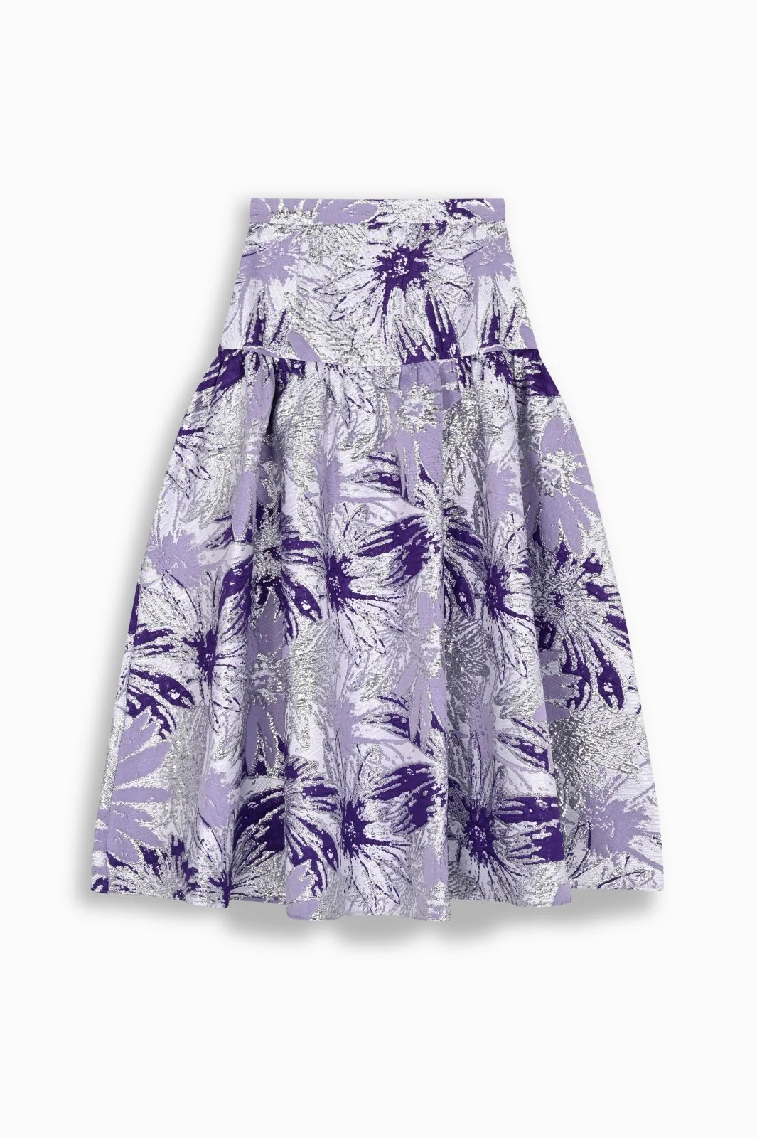 Brocade Tiered Midi Skirt - Image 3