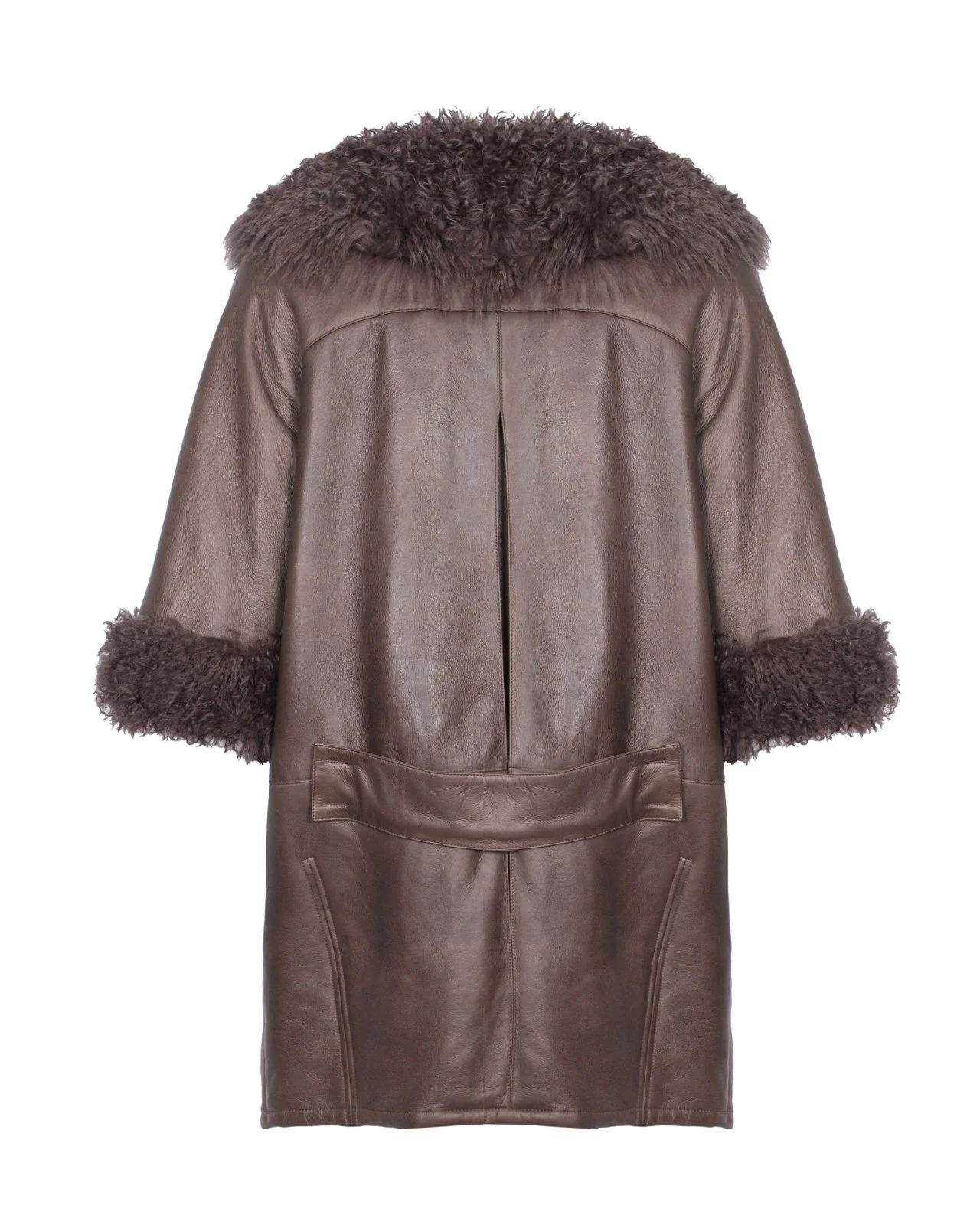 Brown Leather Coat - Image 2
