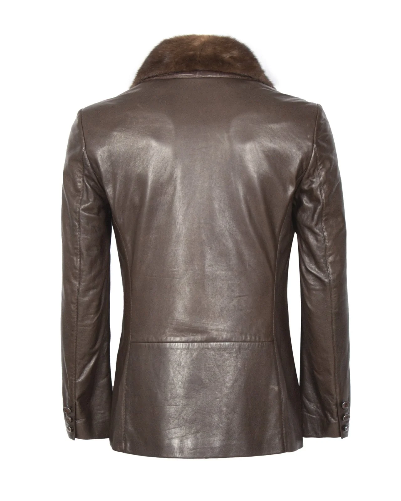 Brown Leather Jacket - Image 2