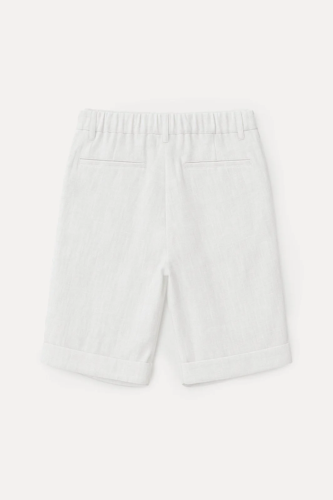 Capri Ivory Linen Shorts - Image 5